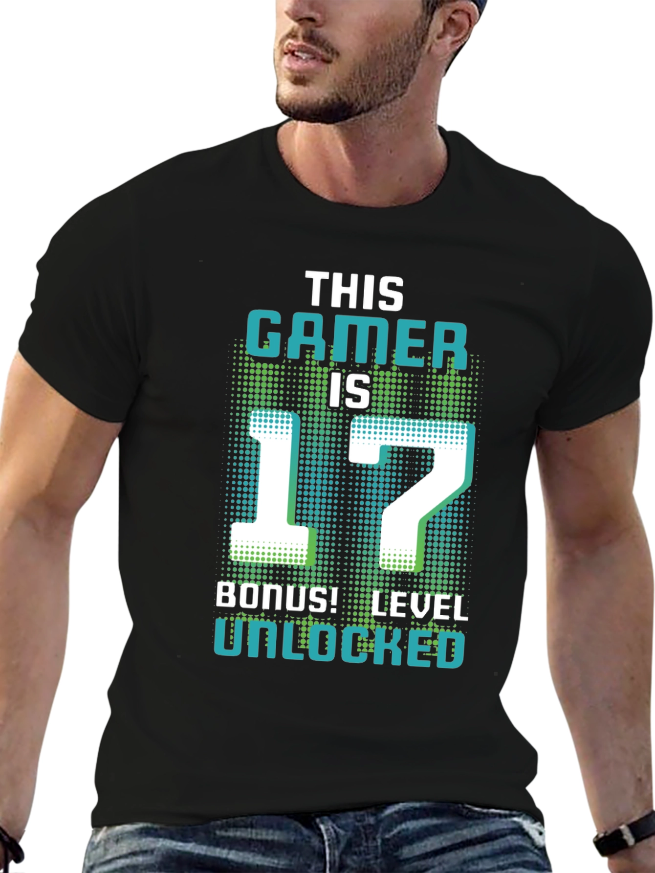 Level 17 Gamer T-Shirt - Birthday Bonus Unlocked