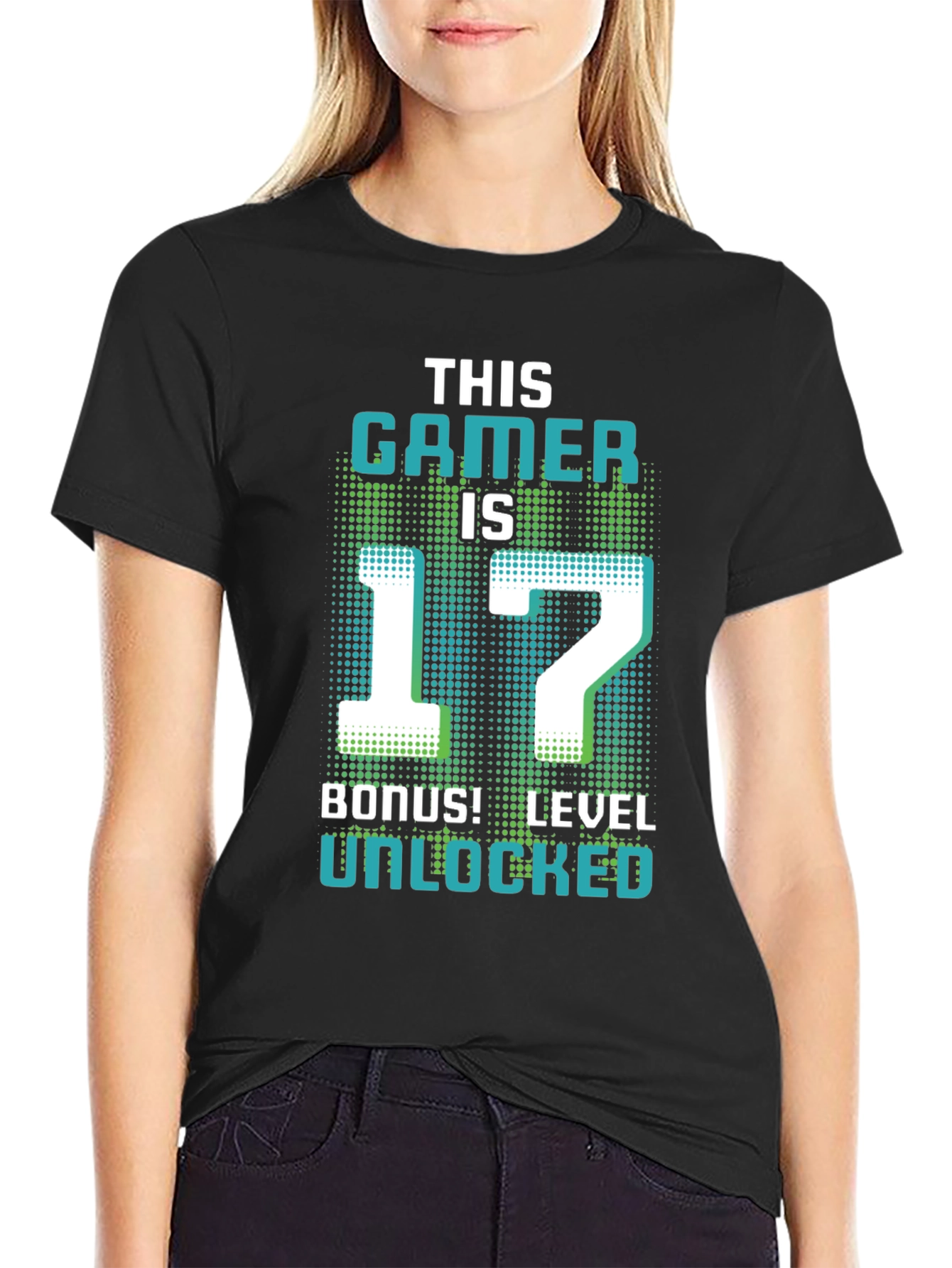 Level 17 Gamer T-Shirt - Birthday Bonus Unlocked