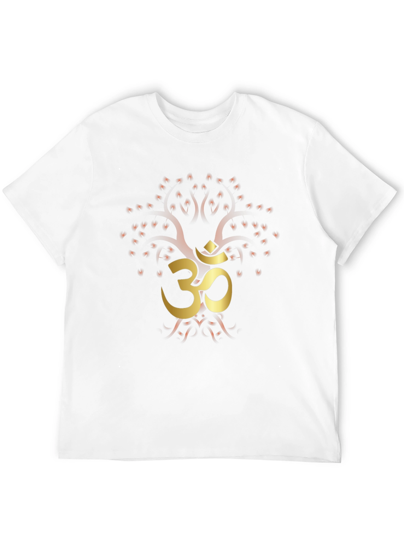 Om Tree Graphic Tee - Black Cotton Blend