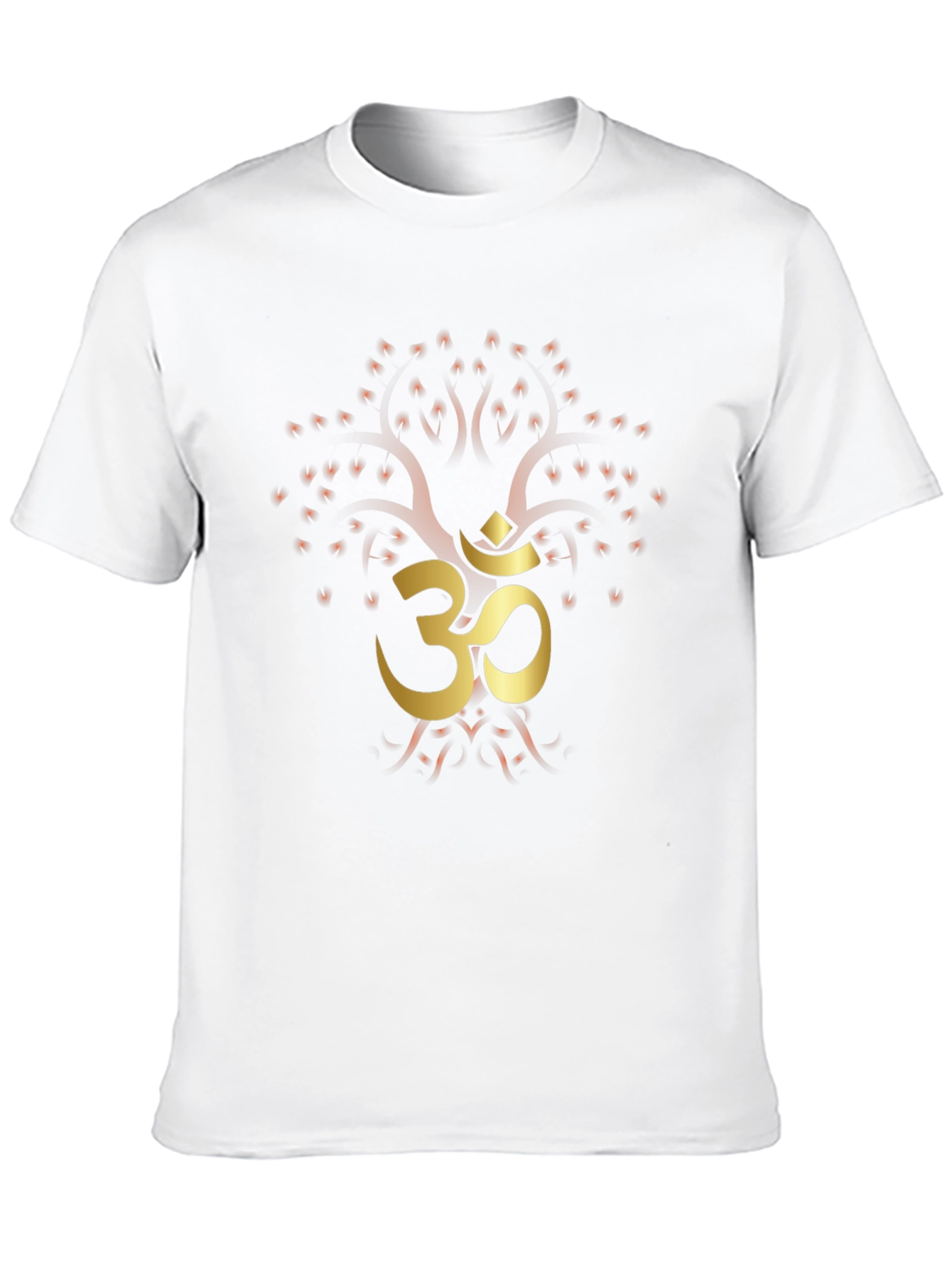 Om Tree Graphic Tee - Black Cotton Blend