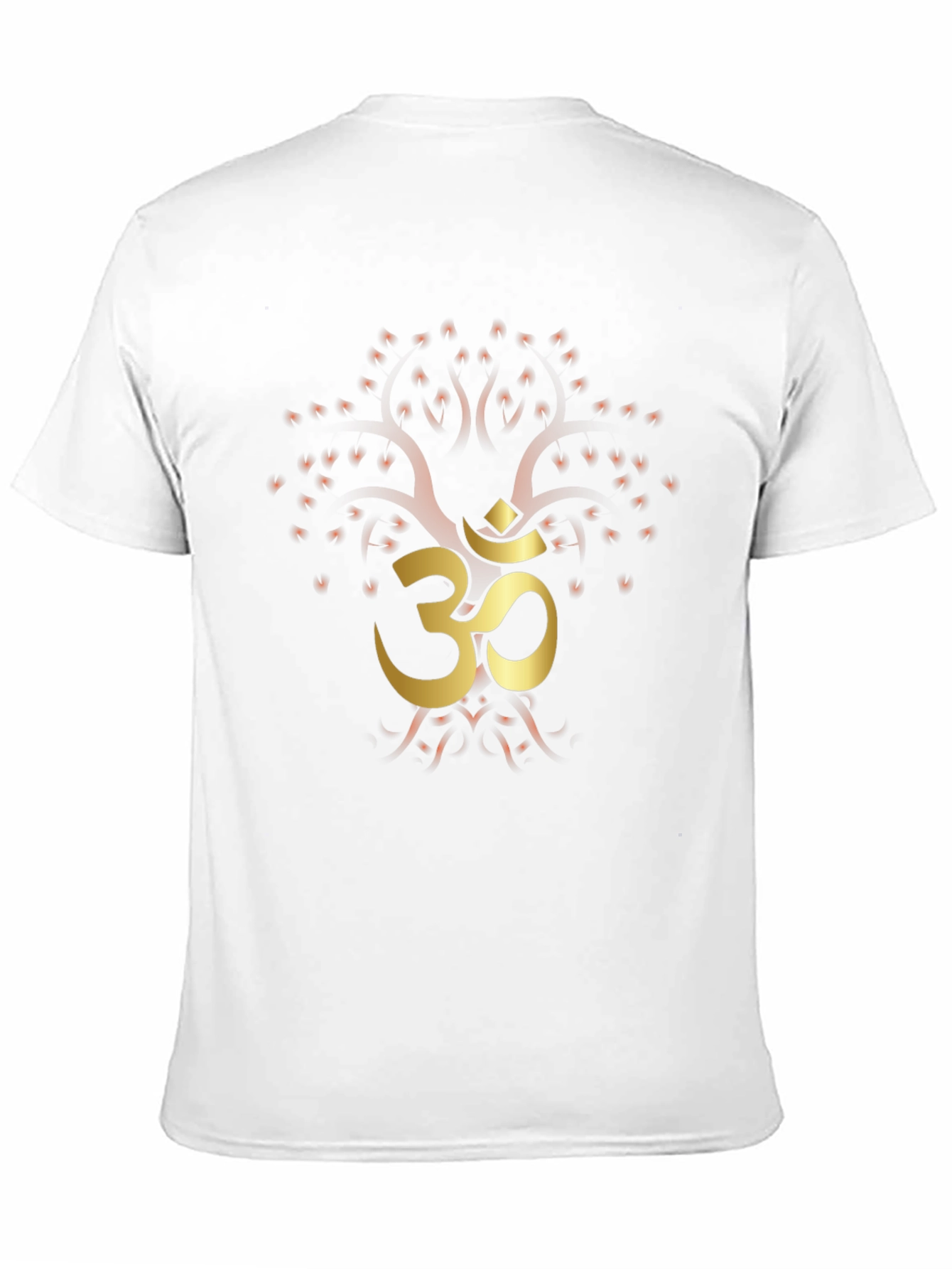 Om Tree Graphic Tee - Black Cotton Blend
