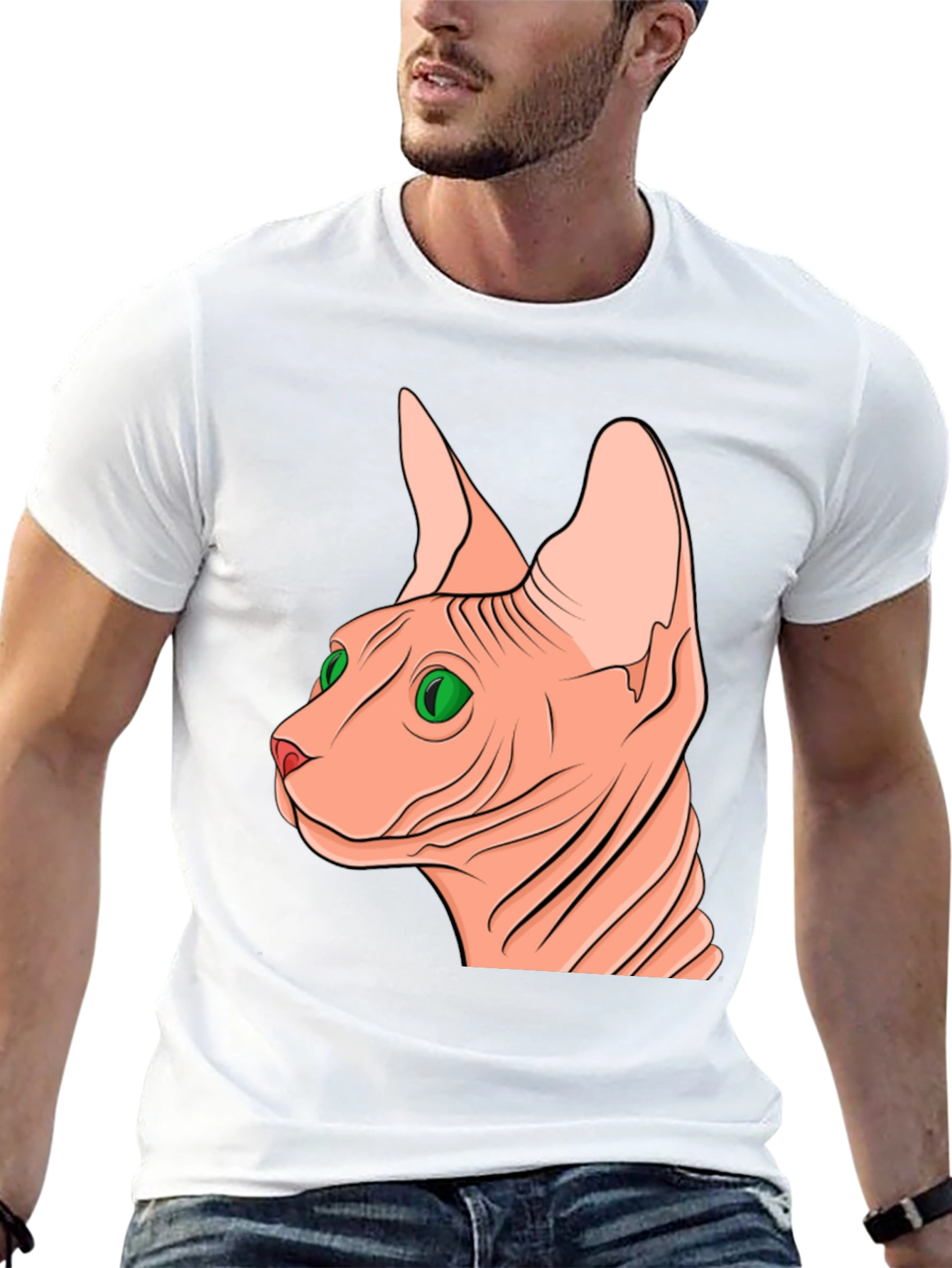 Sphynx Cat Graphic Tee - Unique Design