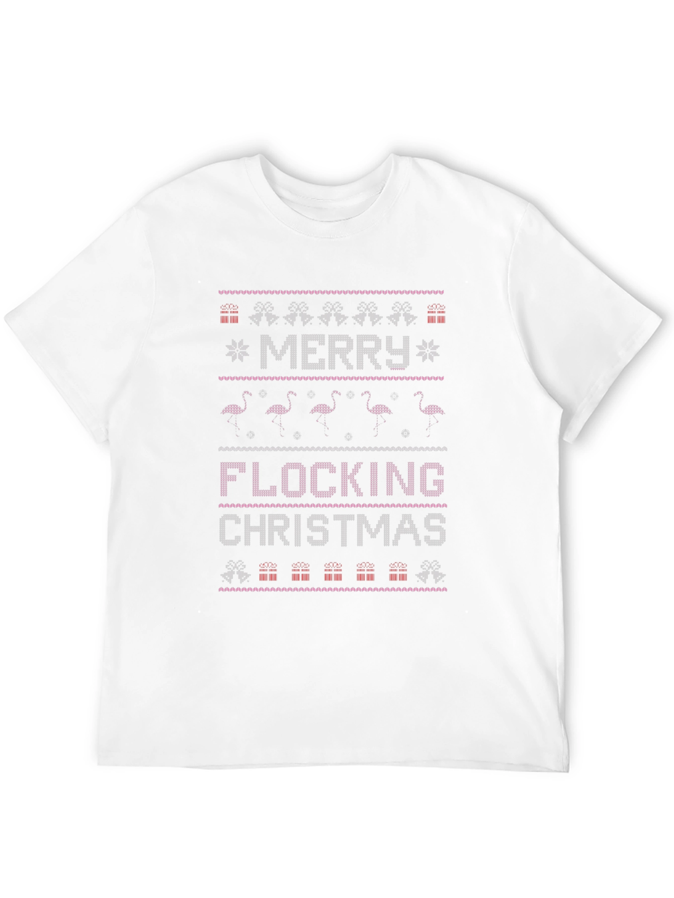 Merry Flocking Christmas Ugly Sweater Graphic Tee