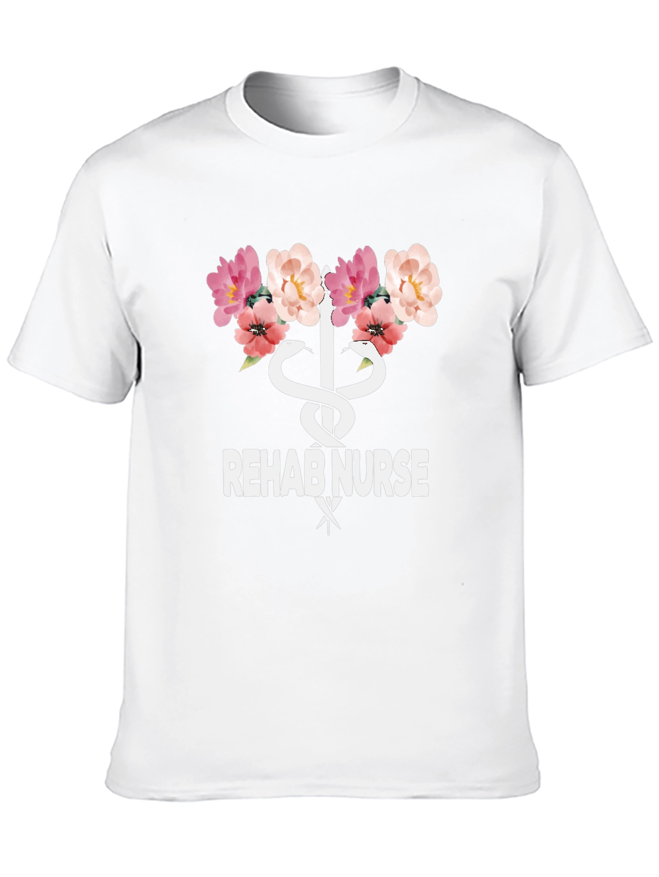 Rehab Nurse Floral Graphic T-Shirt - Unisex