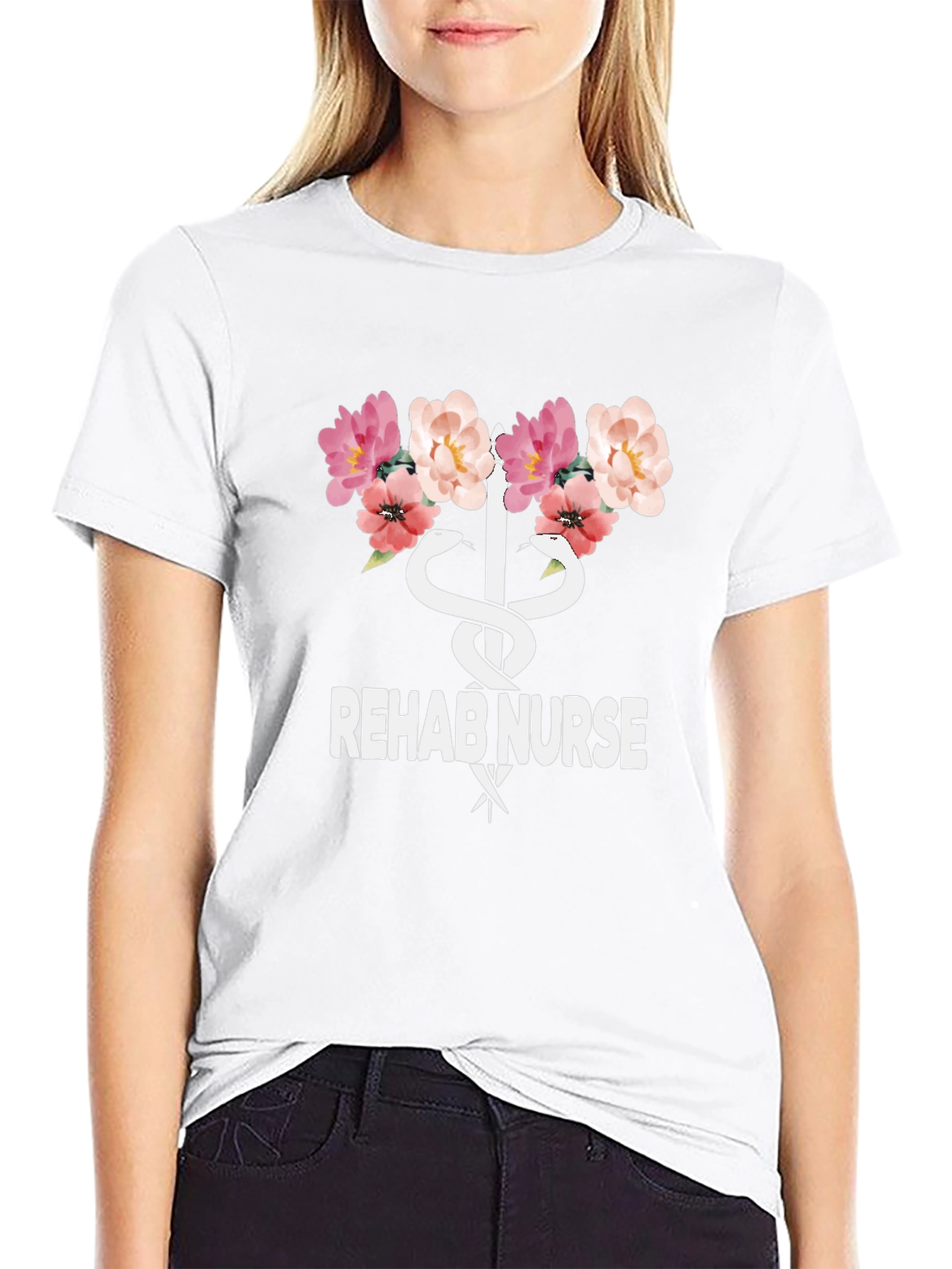 Rehab Nurse Floral Graphic T-Shirt - Unisex
