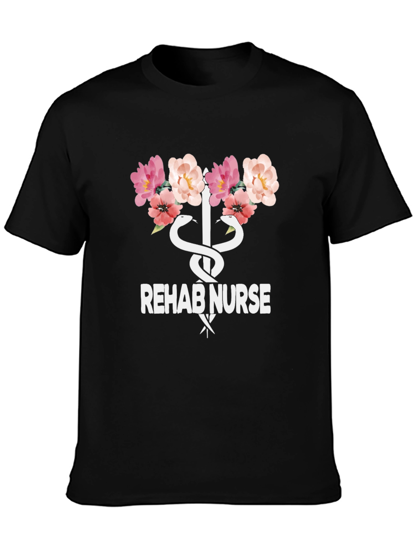 Rehab Nurse Floral Graphic T-Shirt - Unisex