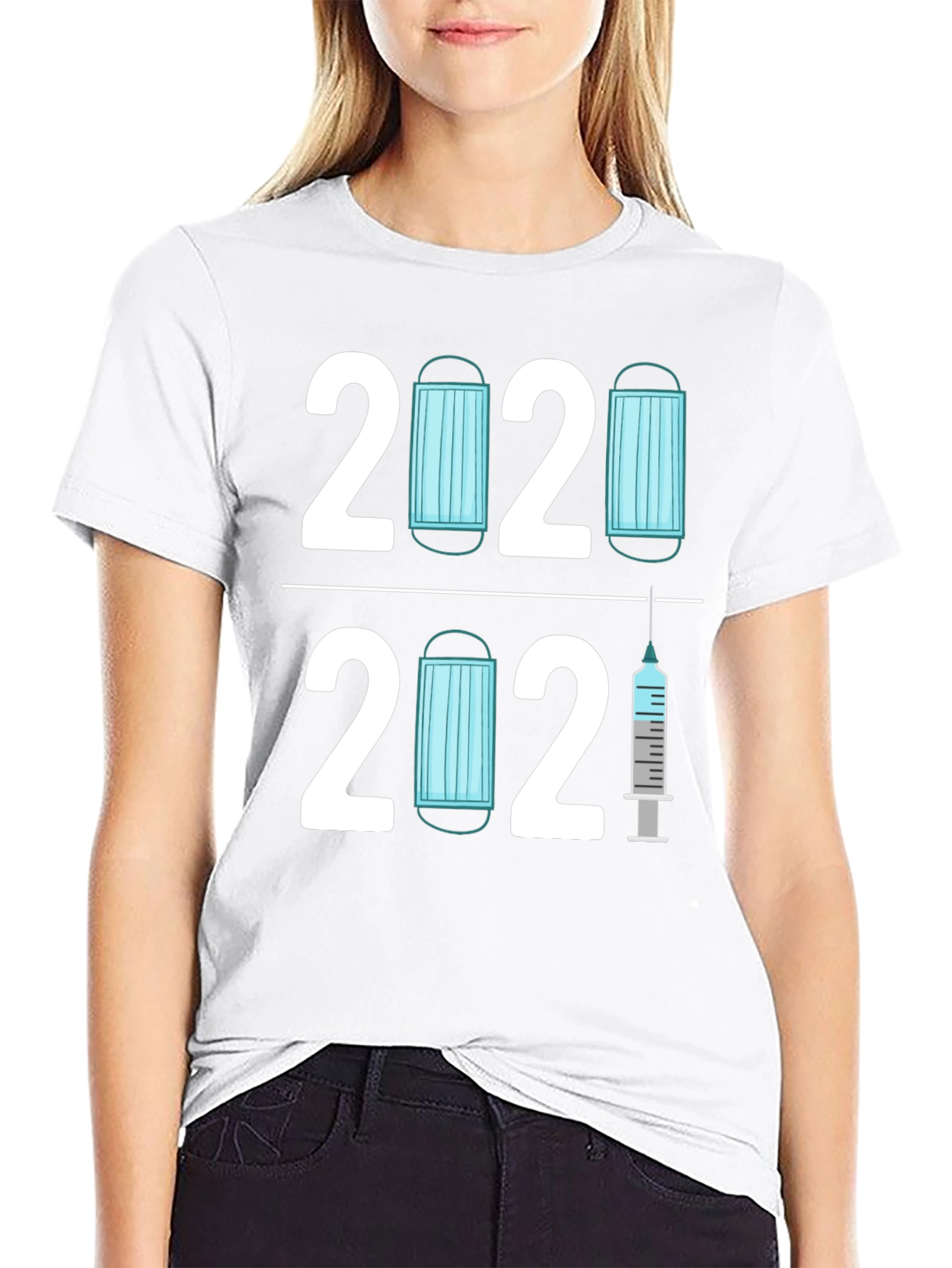2020 2021 Pandemic Mask & Vaccine T-Shirt