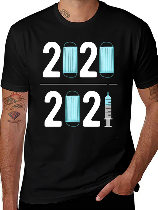 2020 2021 Pandemic Mask & Vaccine T-Shirt