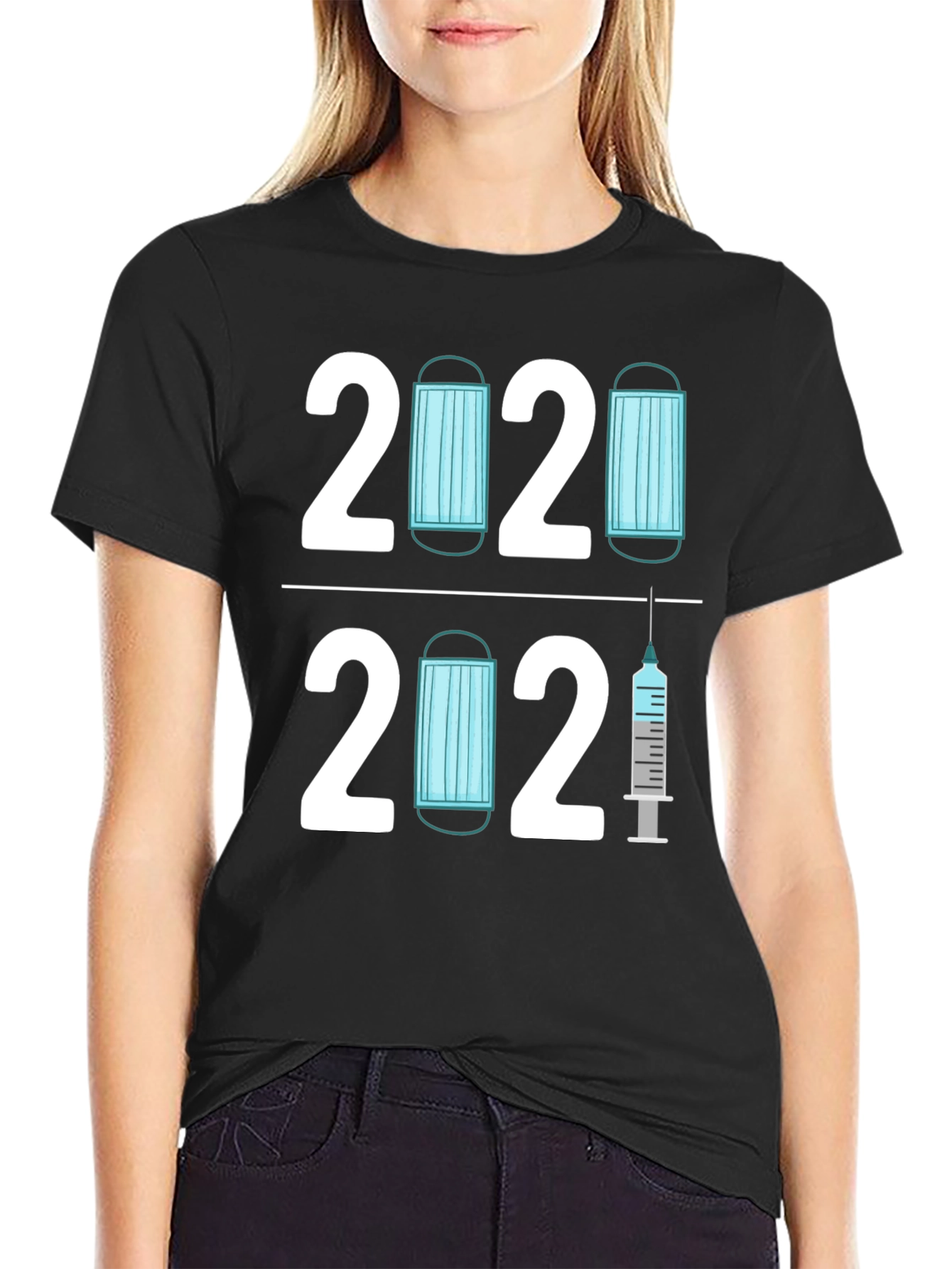 2020 2021 Pandemic Mask & Vaccine T-Shirt