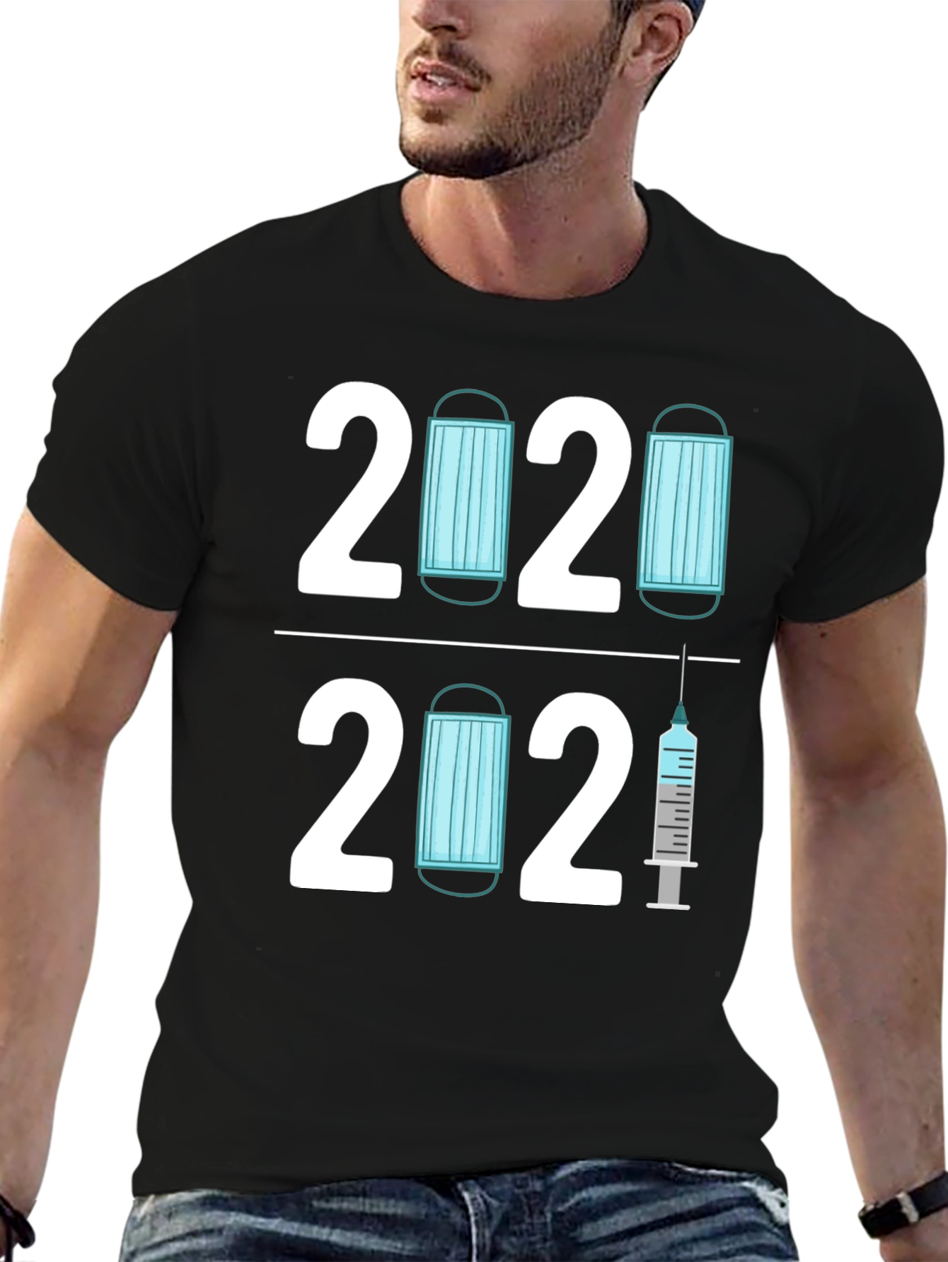 2020 2021 Pandemic Mask & Vaccine T-Shirt