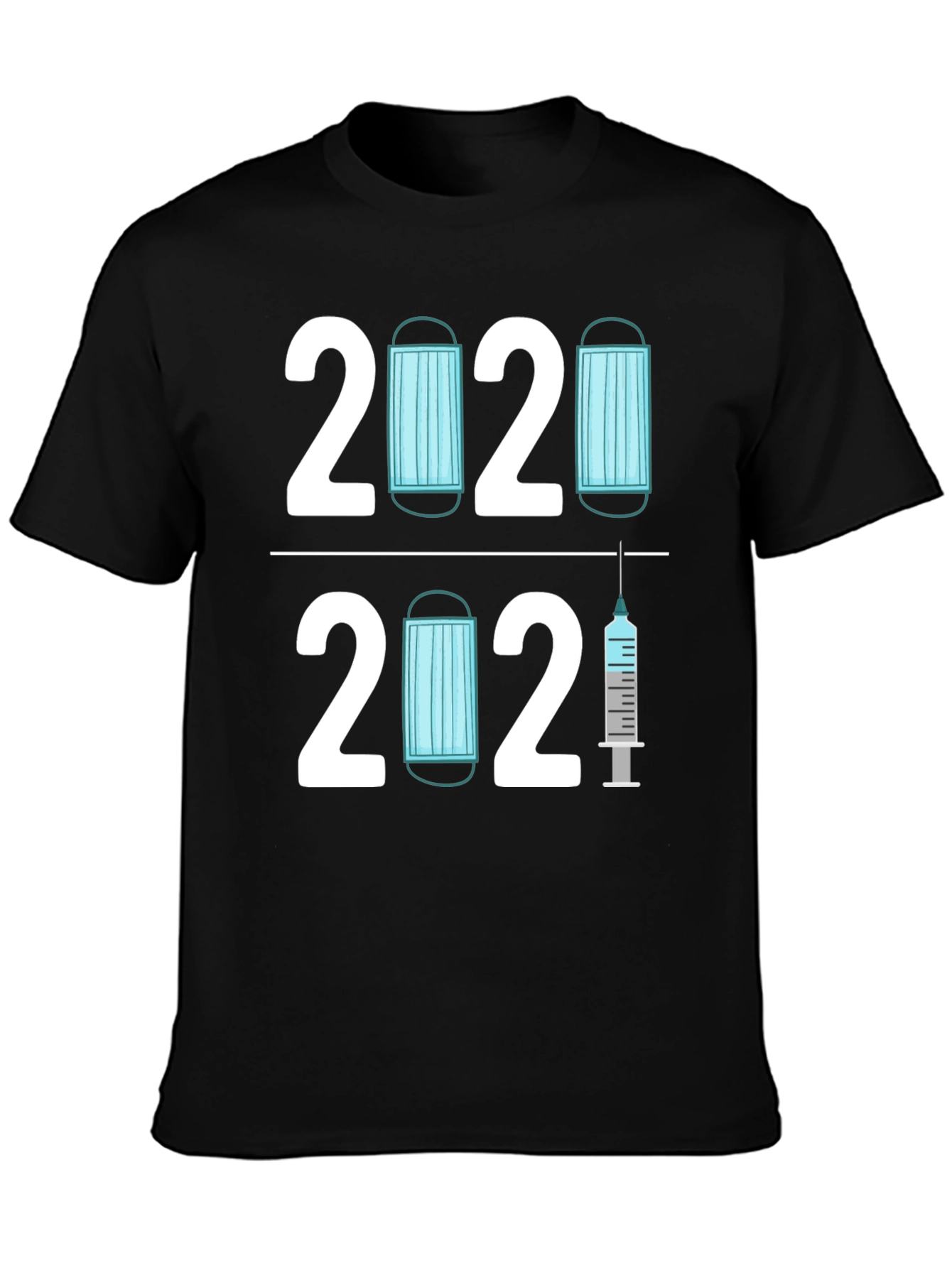 2020 2021 Pandemic Mask & Vaccine T-Shirt