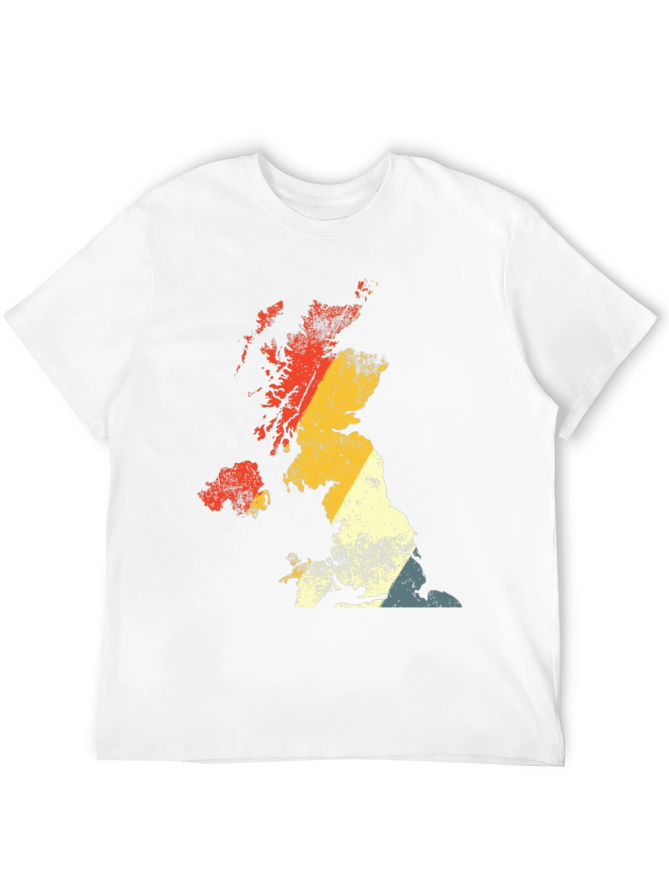 Retro UK Map Graphic Tee - Black