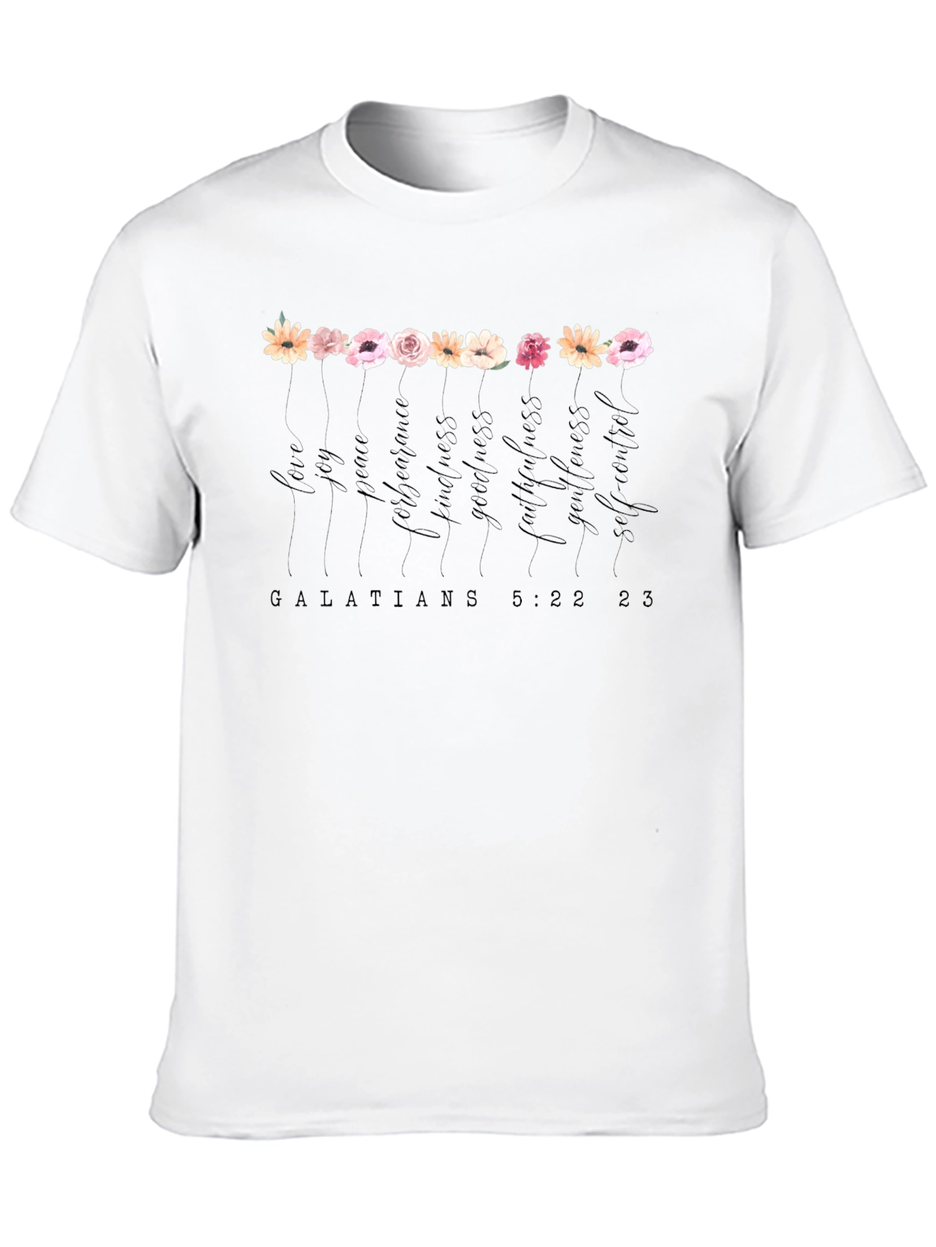Floral Galatians 5:22-23 Graphic Tee