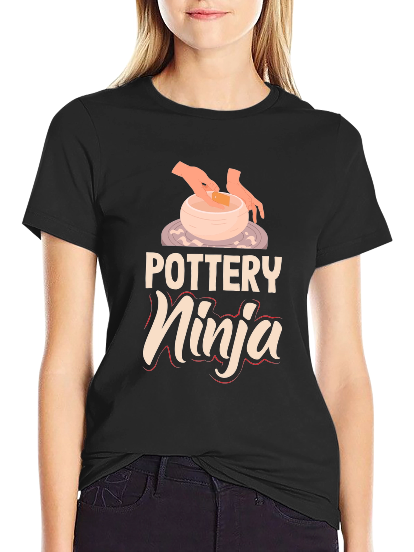Pottery Ninja Graphic Tee Ceramics Artist Shirt