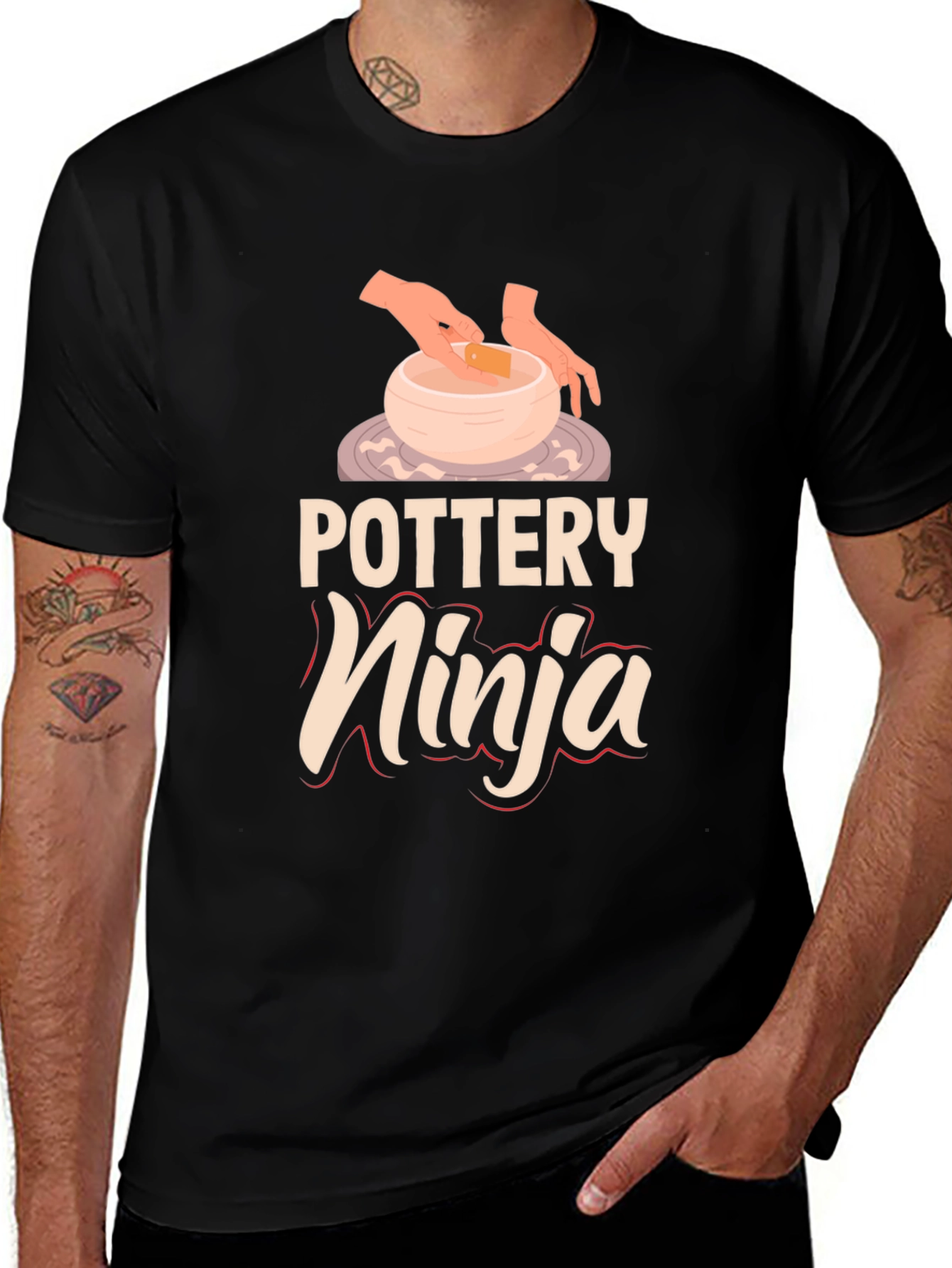 Pottery Ninja Graphic Tee Ceramics Artist Shirt