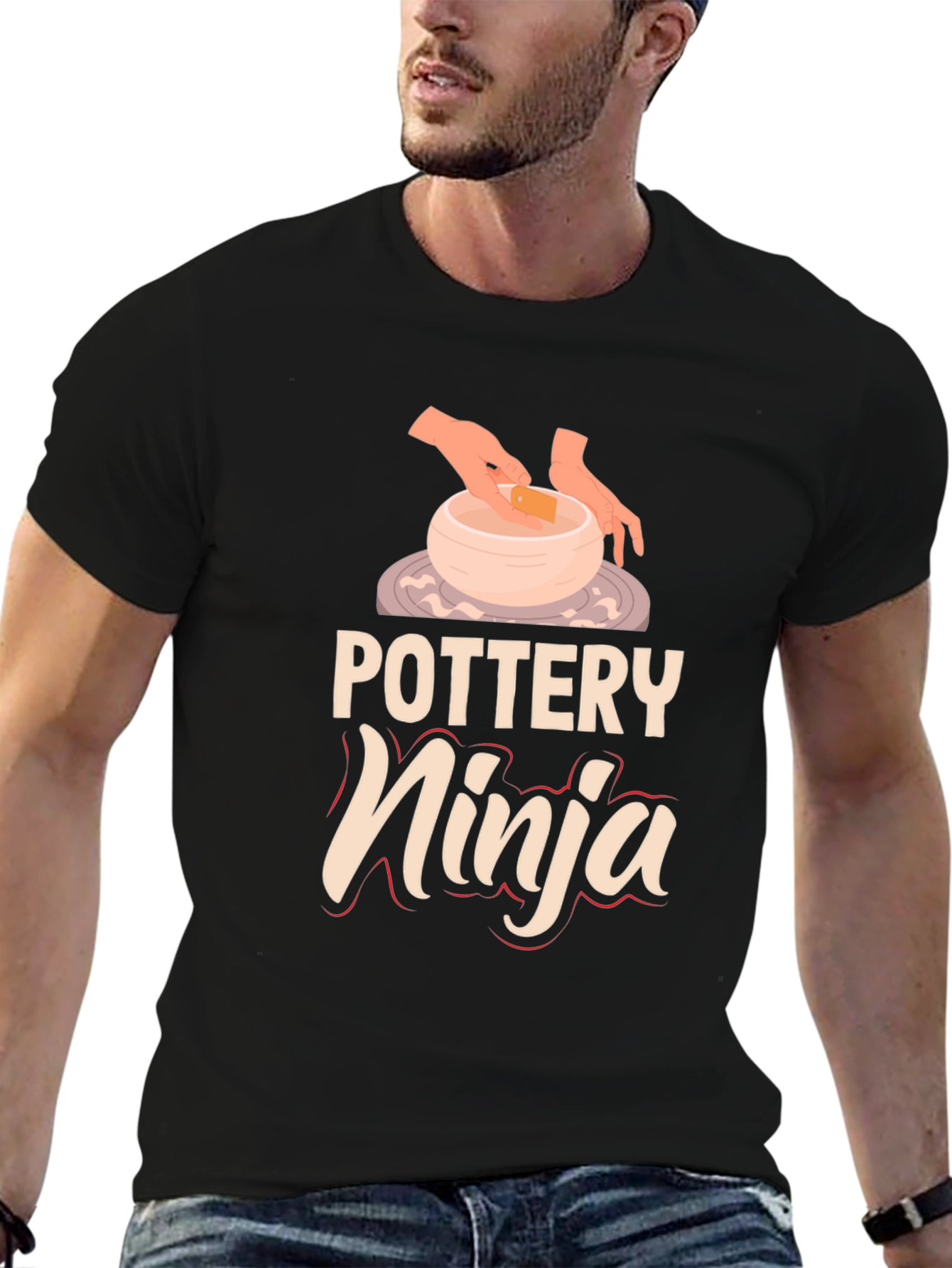Pottery Ninja Graphic Tee Ceramics Artist Shirt