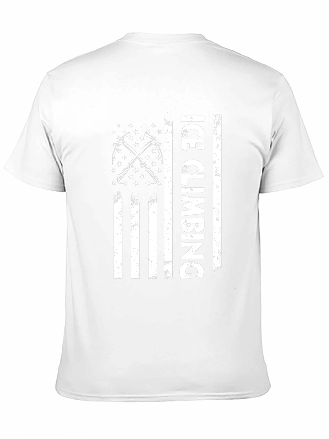 Ice Climbing USA Flag Graphic T-Shirt