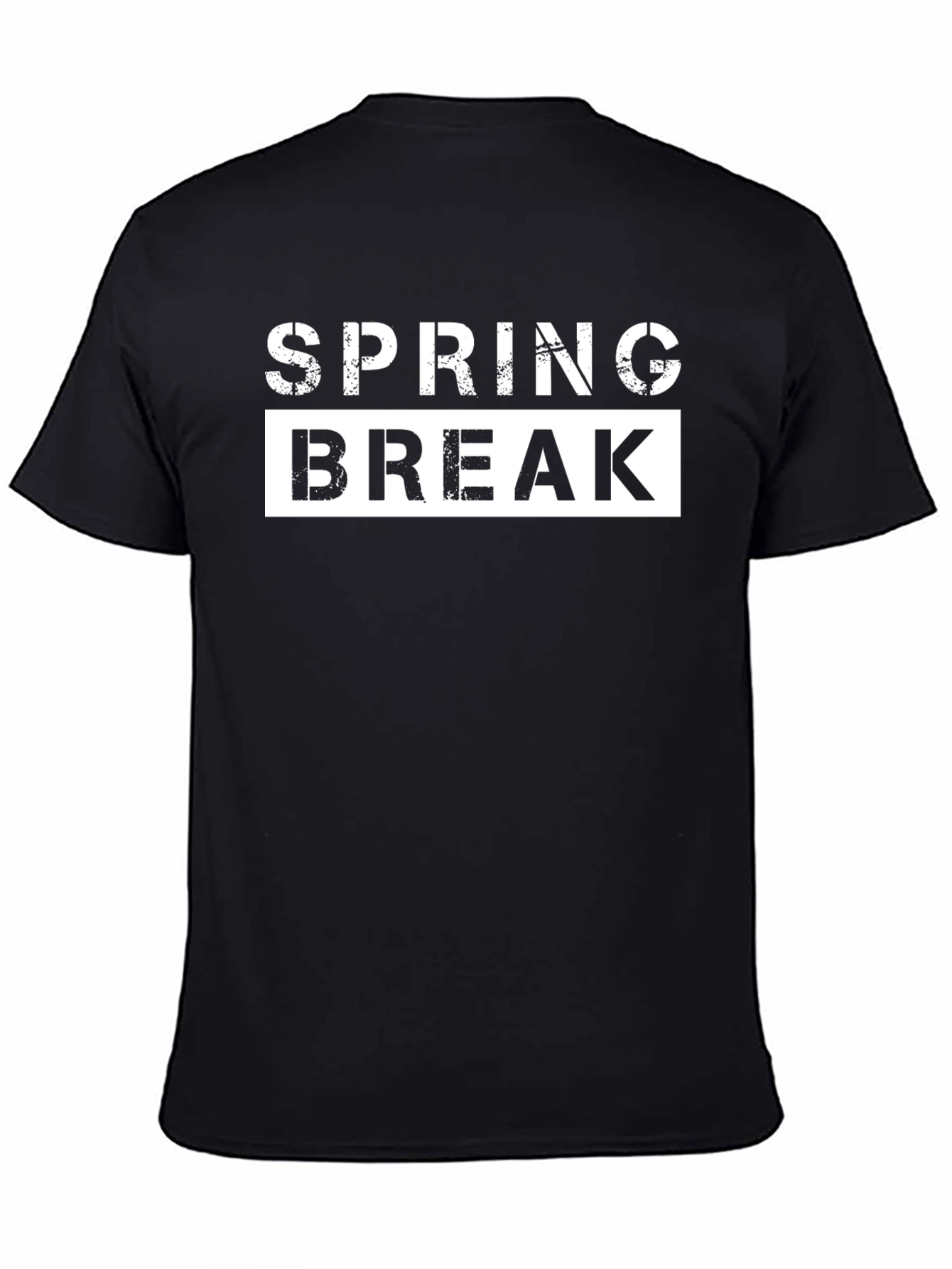 Spring Break Black Graphic Tee Shirt
