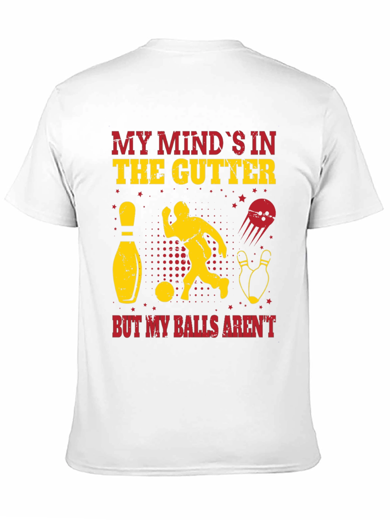 Funny Bowling T-Shirt - My Minds In the Gutter