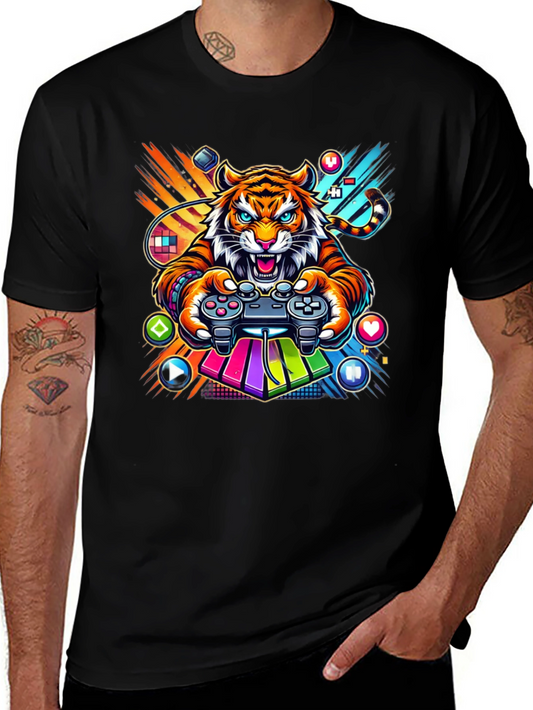 Gaming Tiger Graphic Tee - Gamer Style