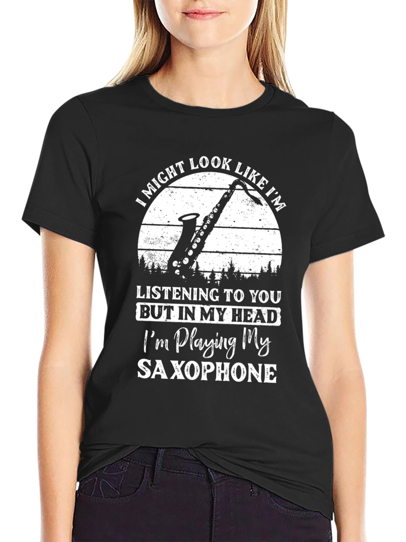 Saxophone Player T-Shirt: Im Playing Saxophone In My Head