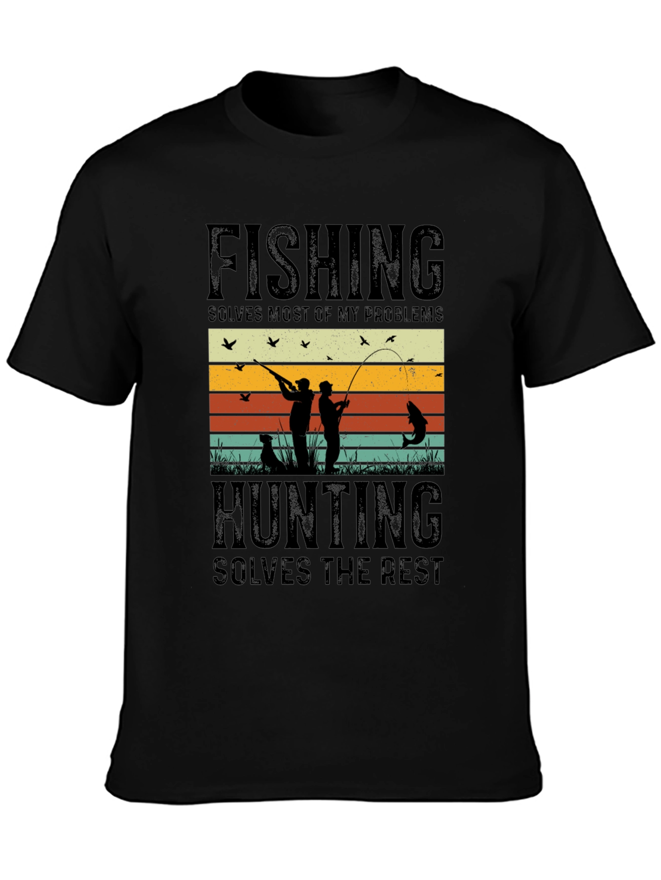 Fishing and Hunting Graphic T-Shirt
