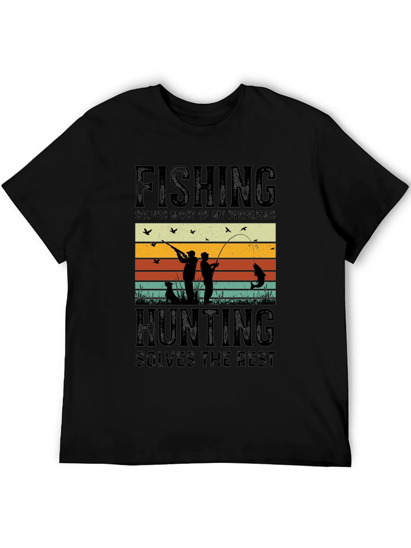 Fishing and Hunting Graphic T-Shirt