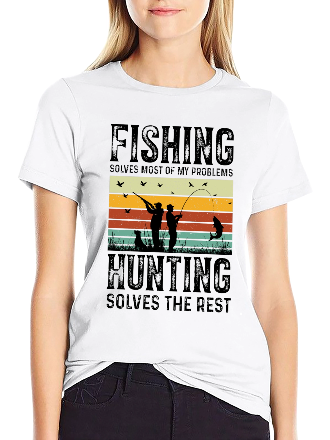 Fishing and Hunting Graphic T-Shirt