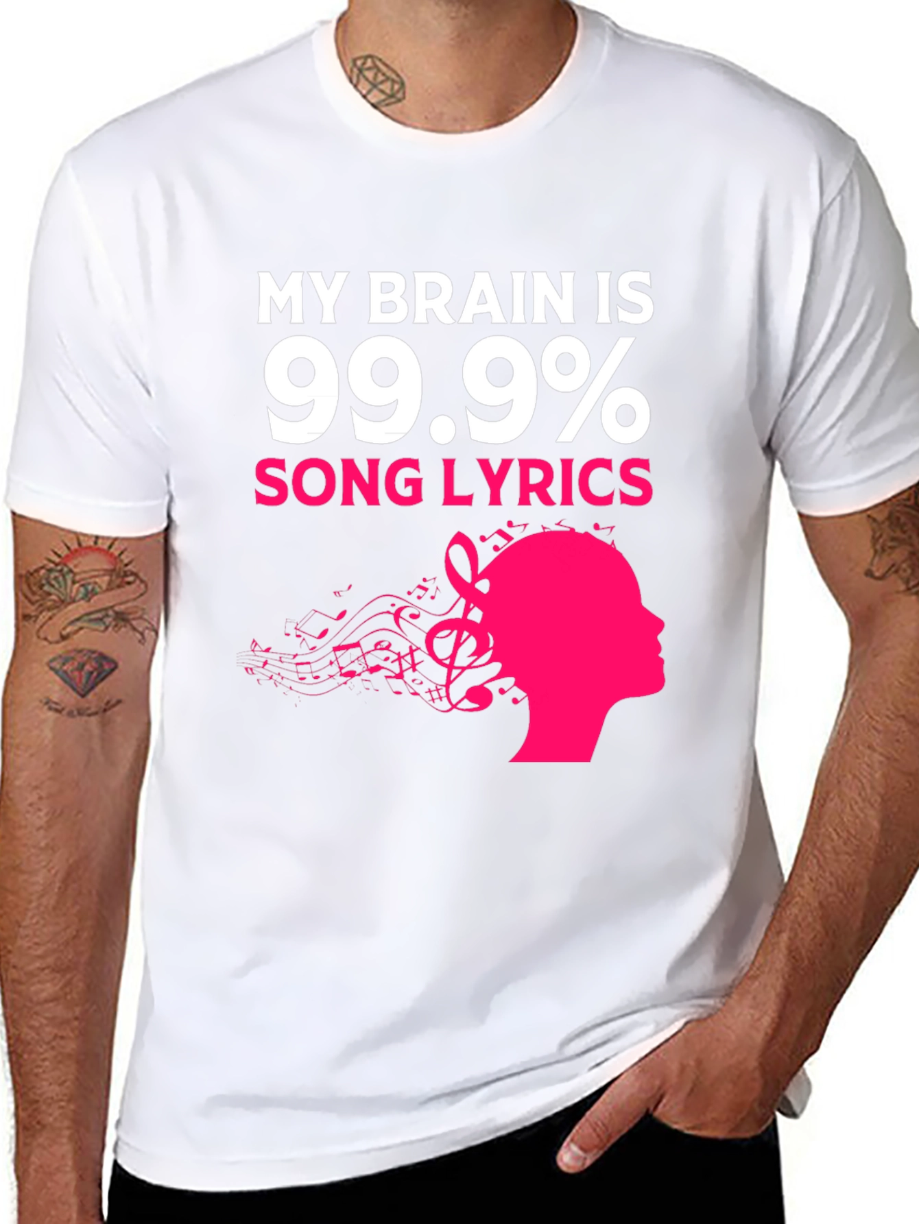 My Brain Is 99.9% Song Lyrics Graphic Tee