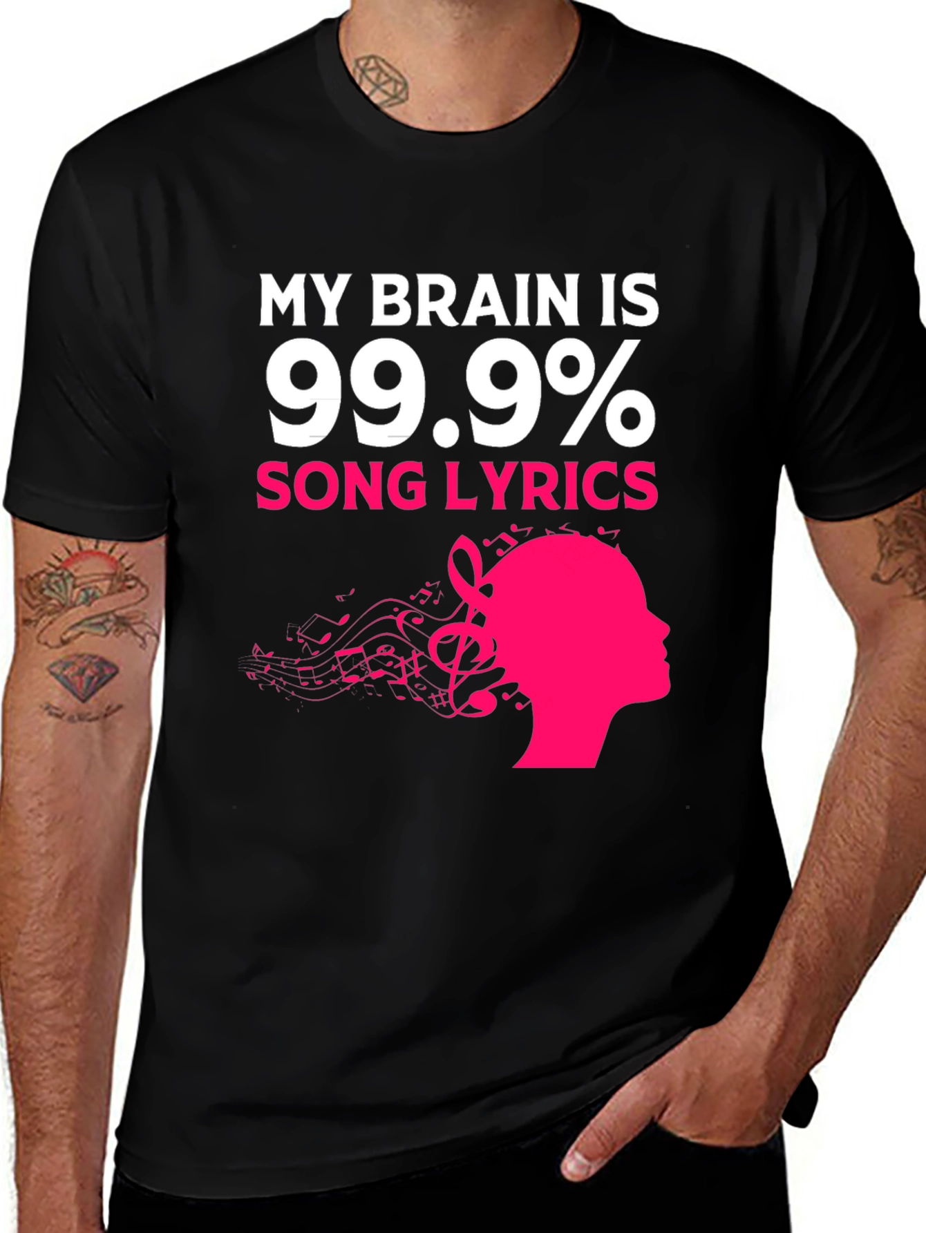 My Brain Is 99.9% Song Lyrics Graphic Tee