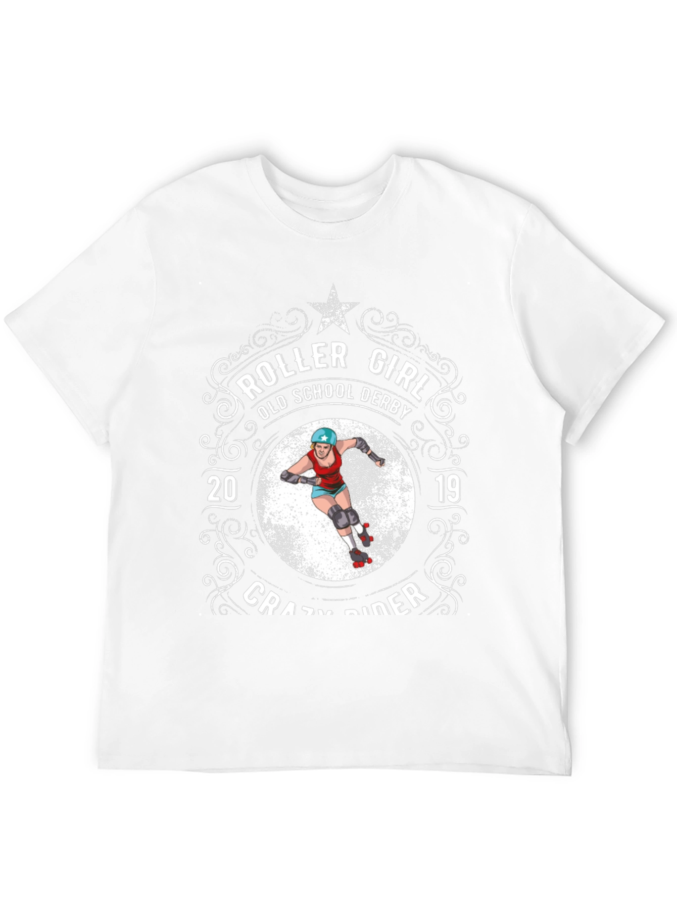 Roller Girl Old School Derby Crazy Rider T-Shirt