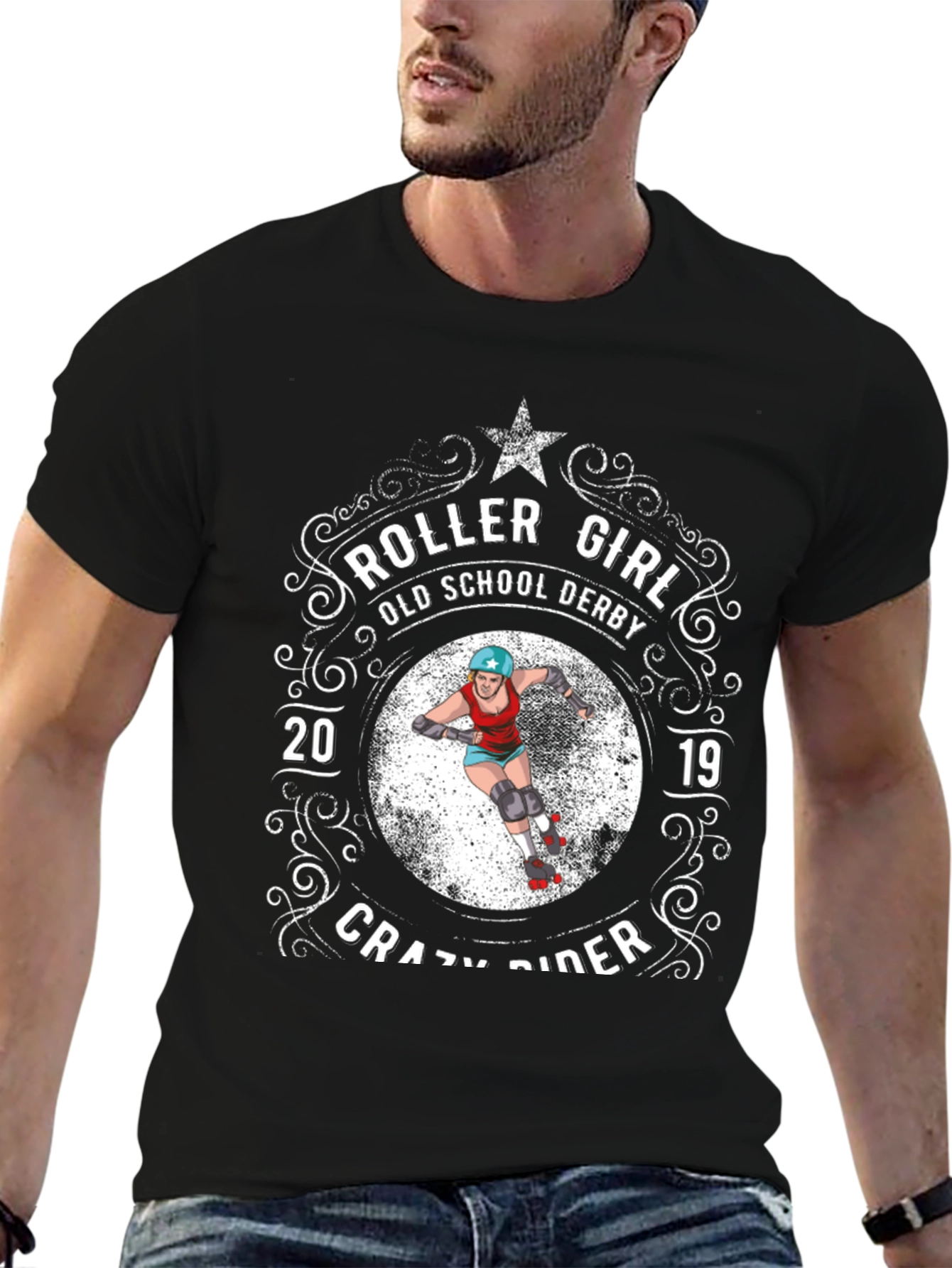 Roller Girl Old School Derby Crazy Rider T-Shirt