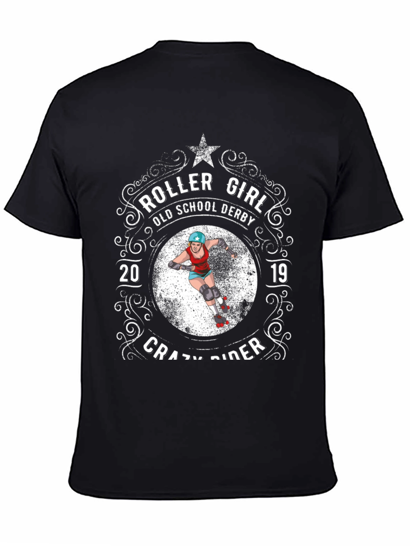 Roller Girl Old School Derby Crazy Rider T-Shirt