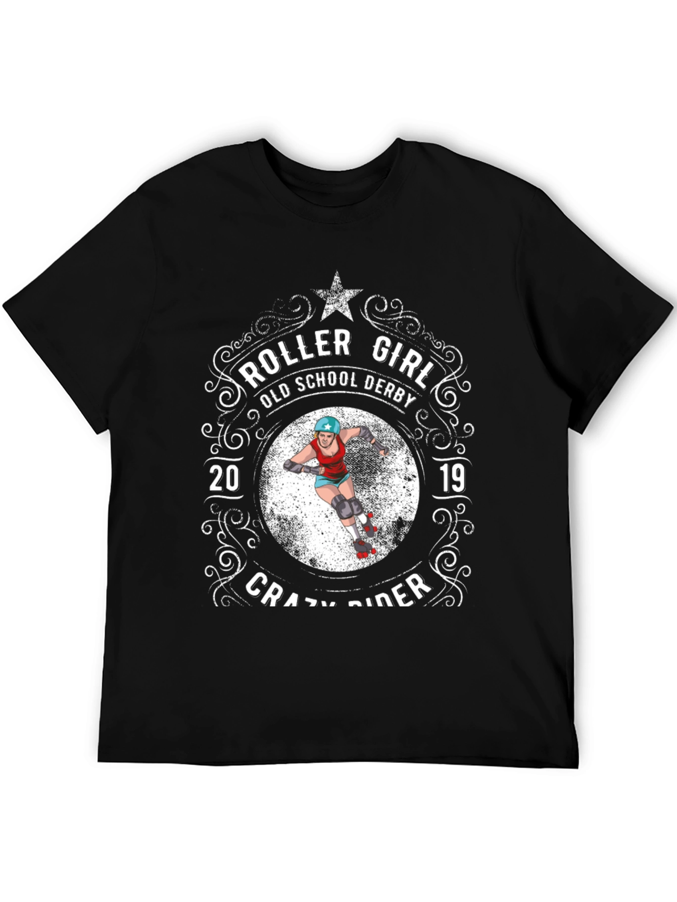Roller Girl Old School Derby Crazy Rider T-Shirt