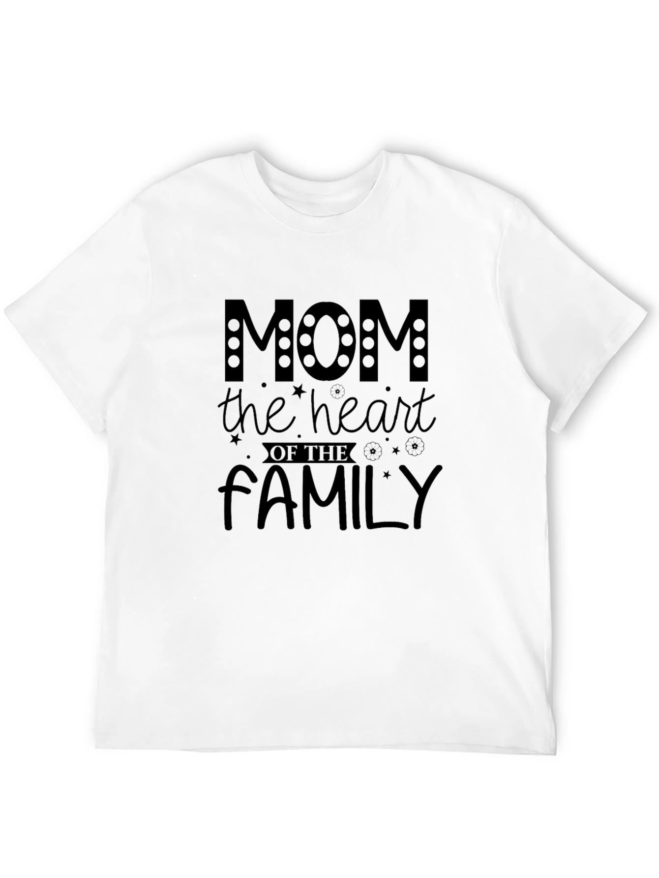 Mom Heart of the Family Black T-Shirt