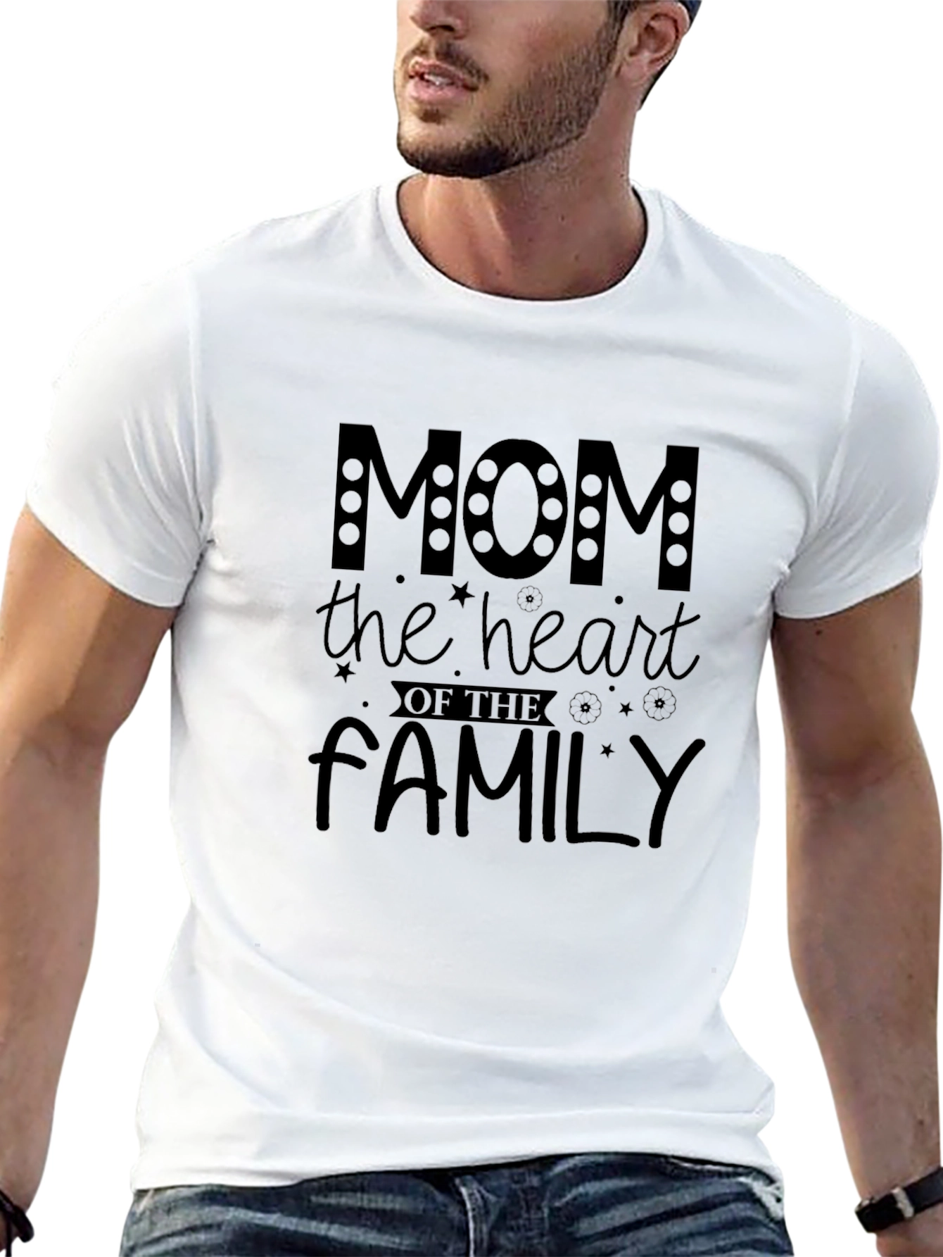Mom Heart of the Family Black T-Shirt