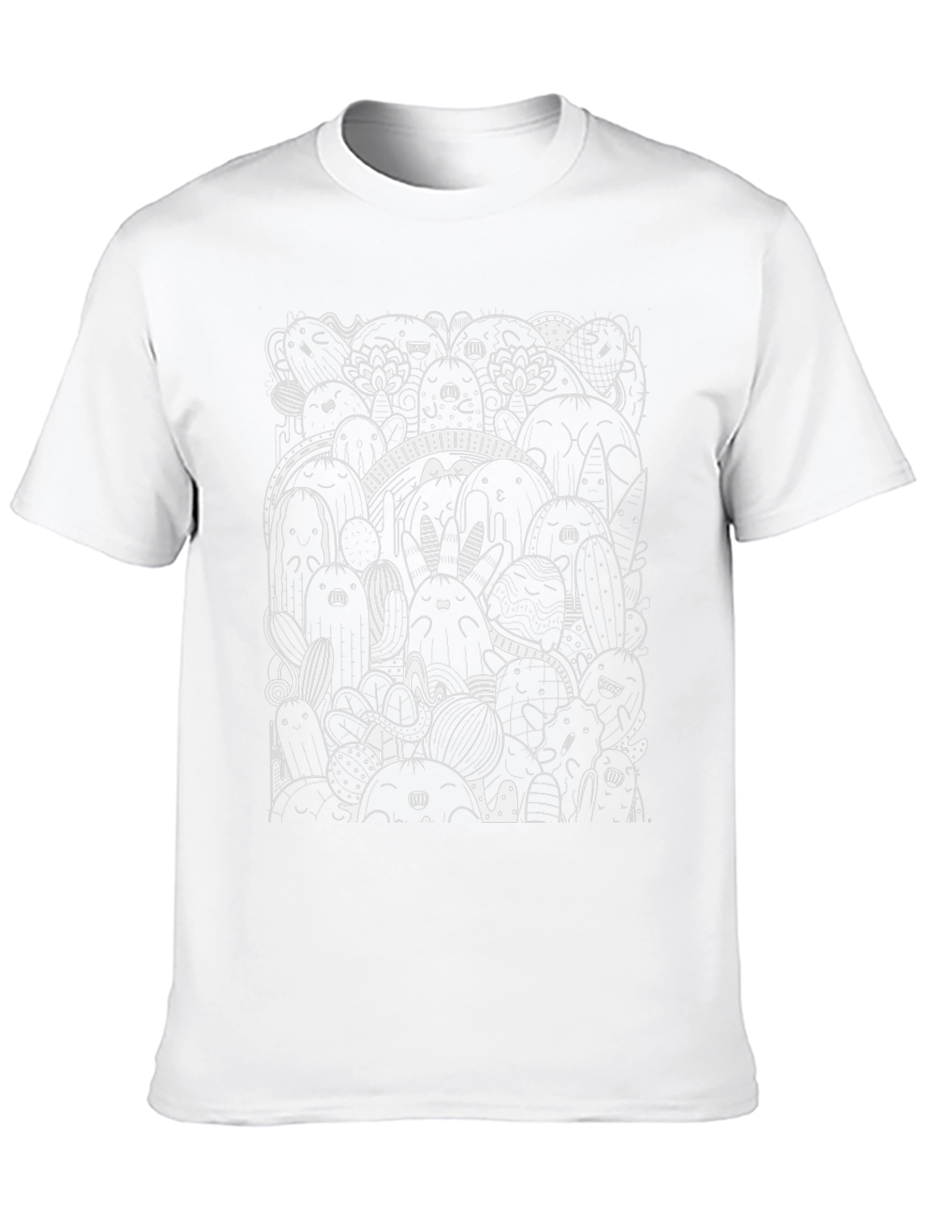 Doodle Creature Graphic Tee - Black Cotton T-Shirt