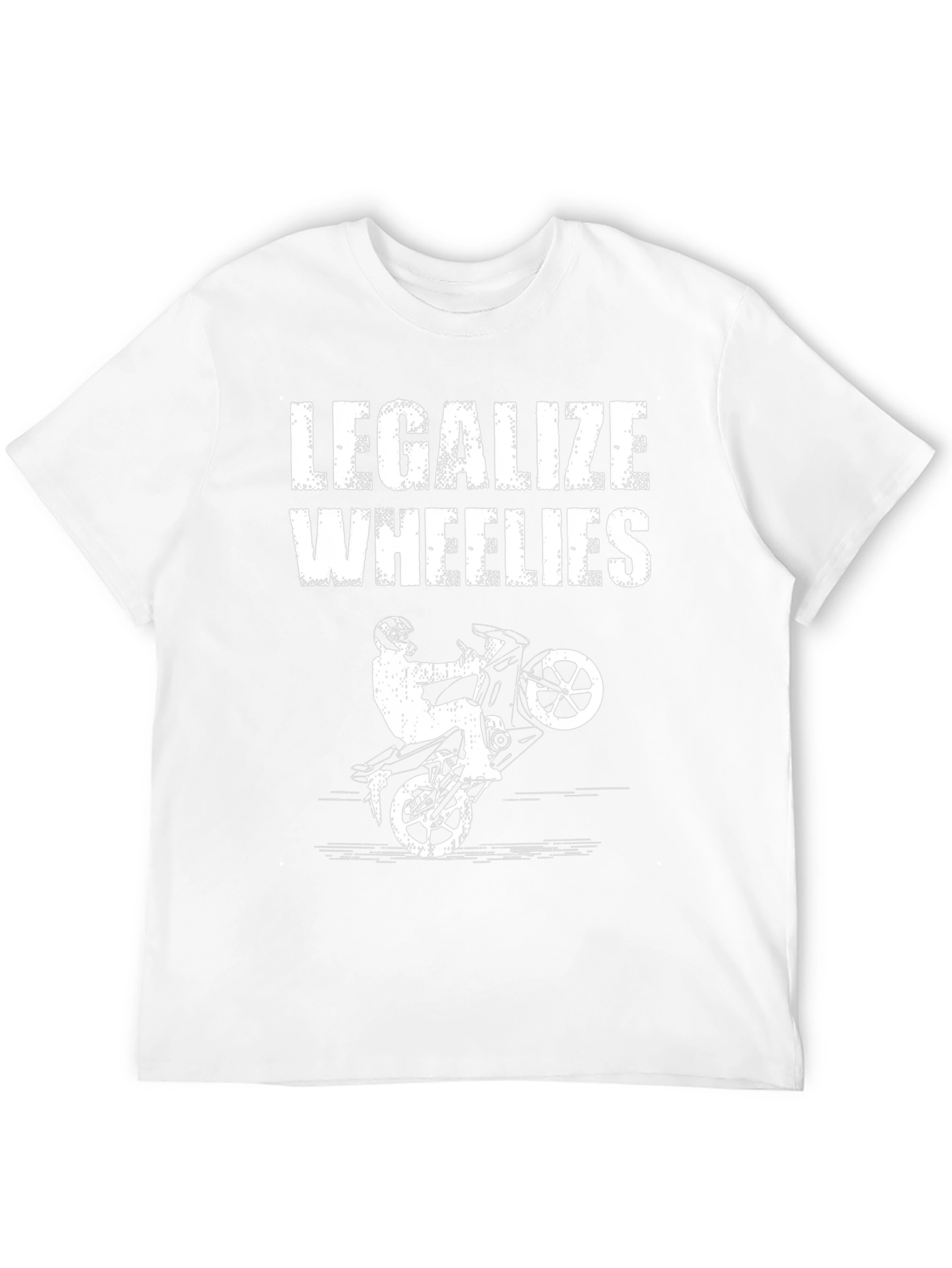 Legalize Wheelies Graphic Tee - Motorcycle Stunt Shirt