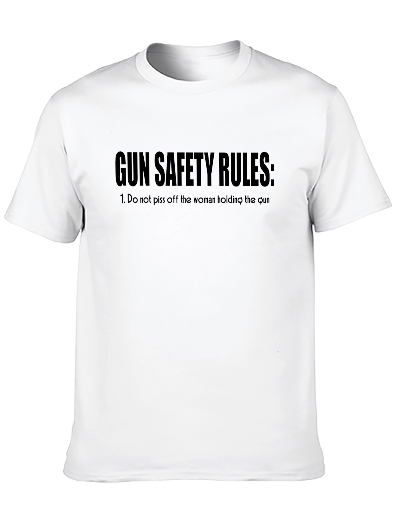 Gun Safety Rules Graphic Tee - Black