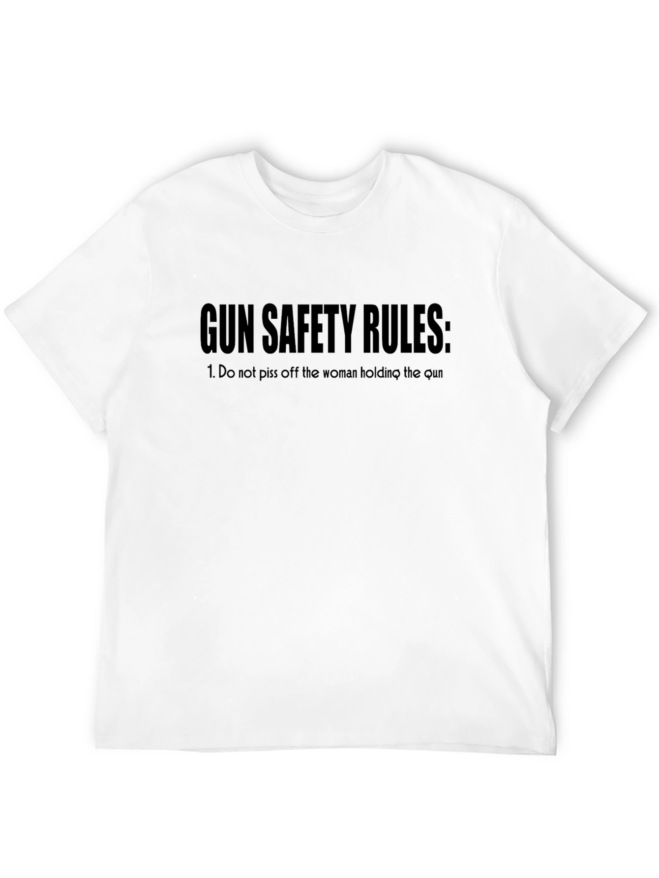 Gun Safety Rules Graphic Tee - Black