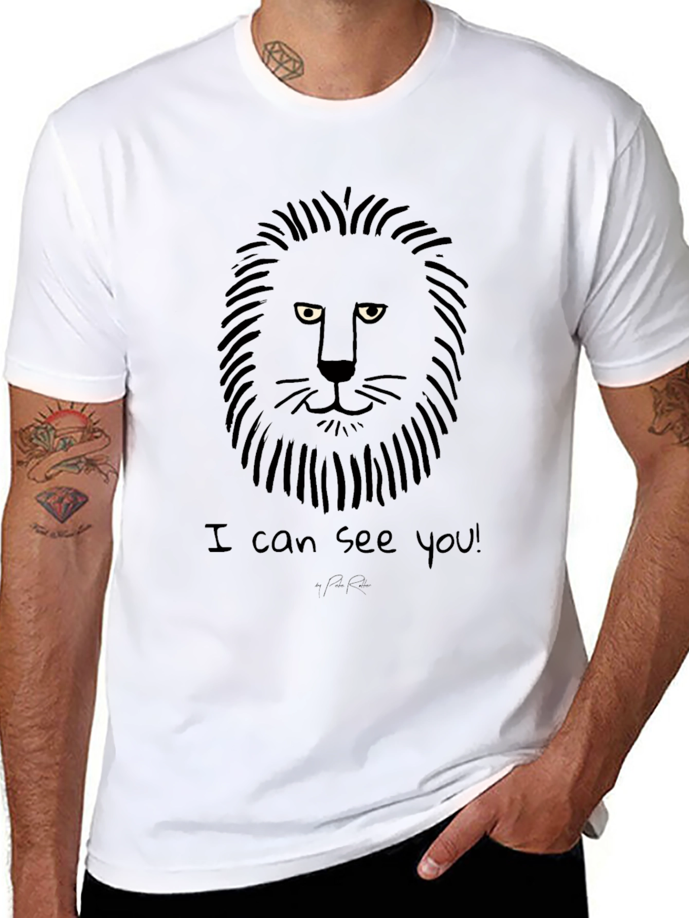 Lion Graphic T-Shirt - I Can See You!