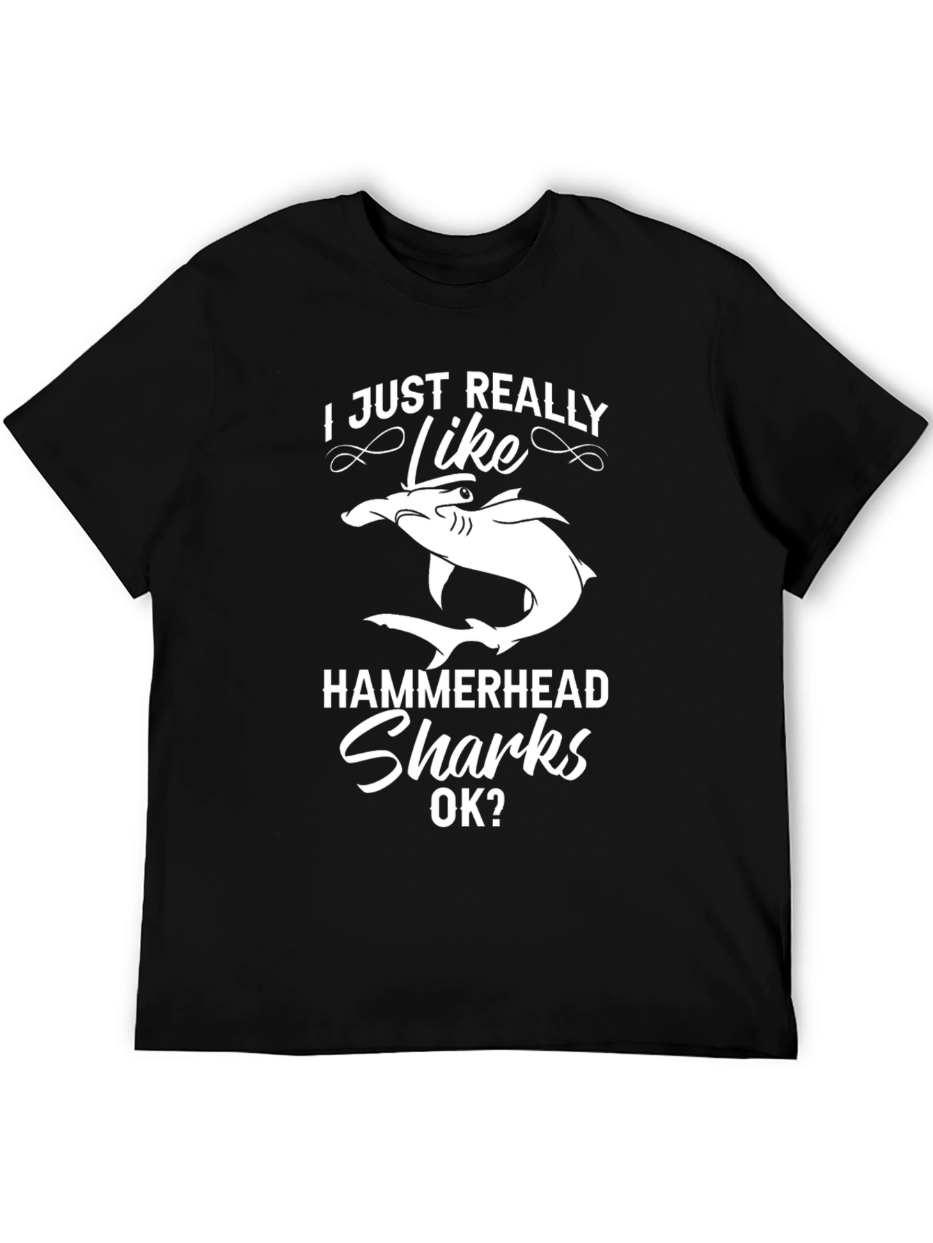 Hammerhead Sharks Graphic Tee - Black Cotton