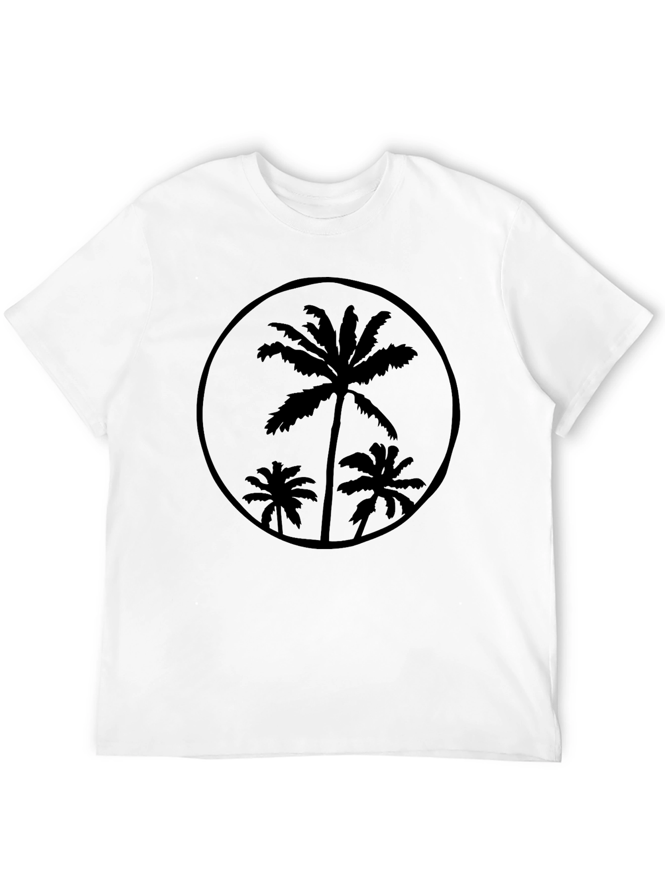 Black Palm Tree Graphic T-Shirt