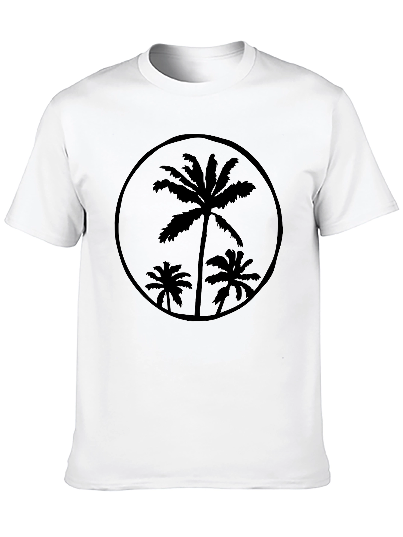 Black Palm Tree Graphic T-Shirt