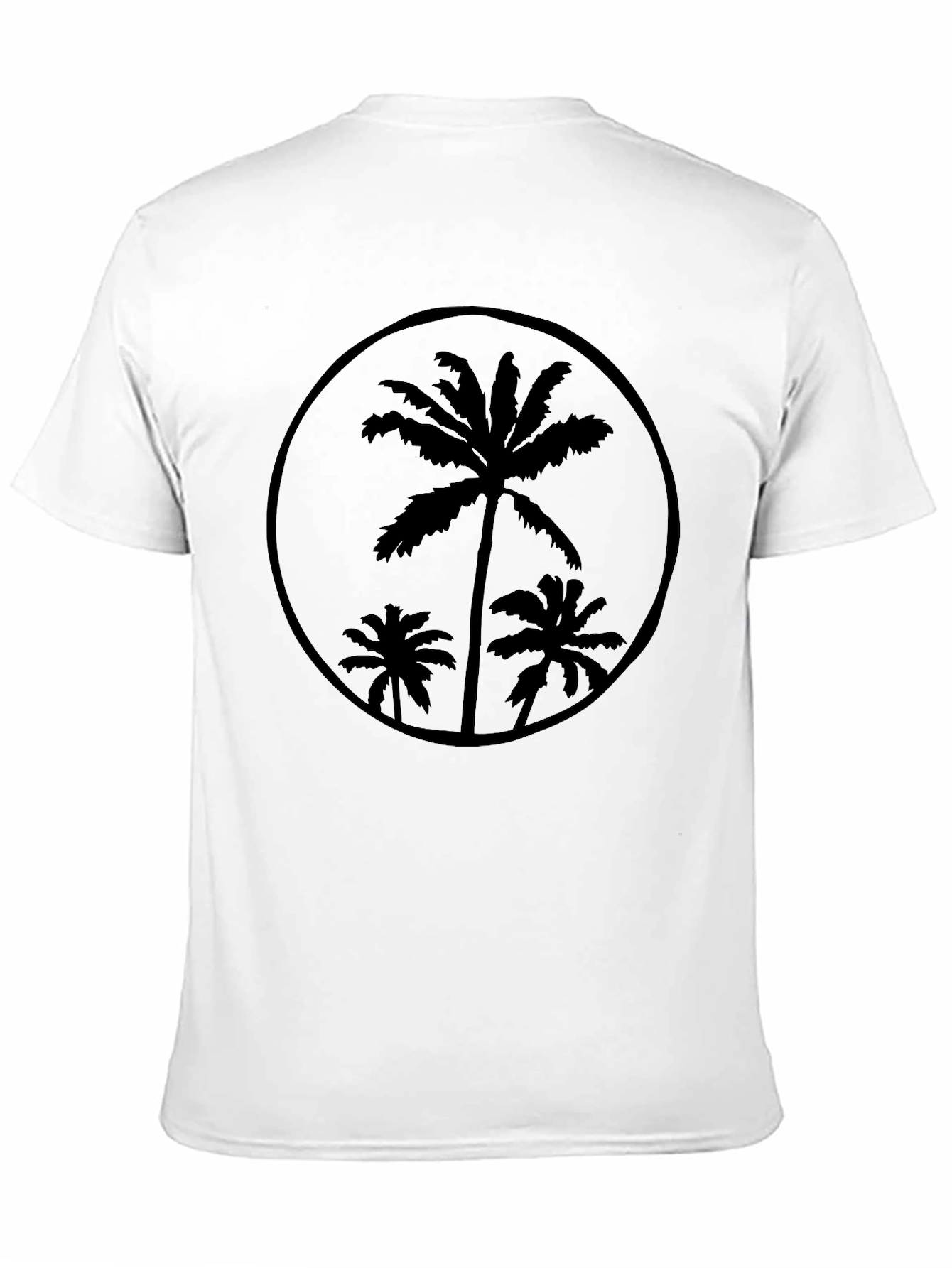 Black Palm Tree Graphic T-Shirt