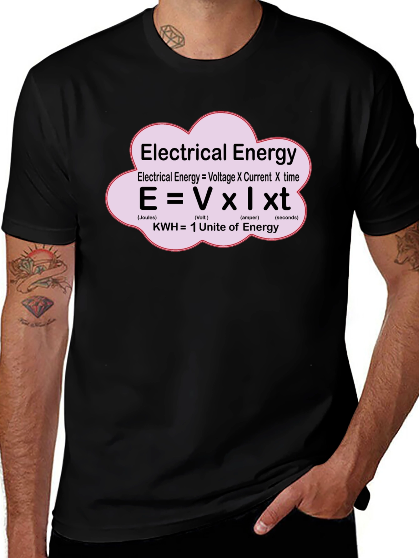 Electrical Energy Formula T-Shirt - Science Geek Apparel
