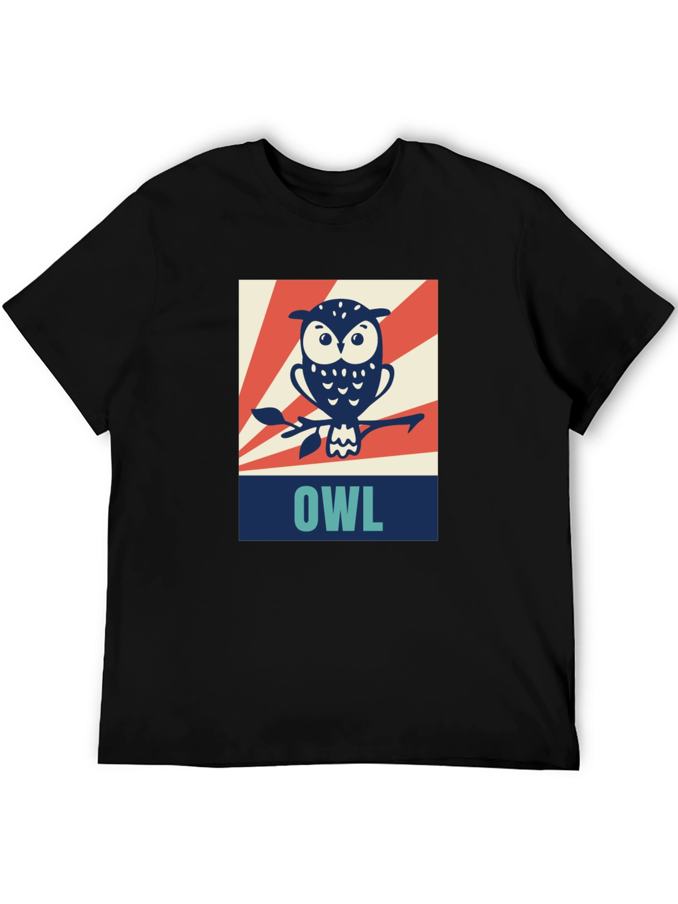 Retro Owl Graphic Tee - Cool Bird Design