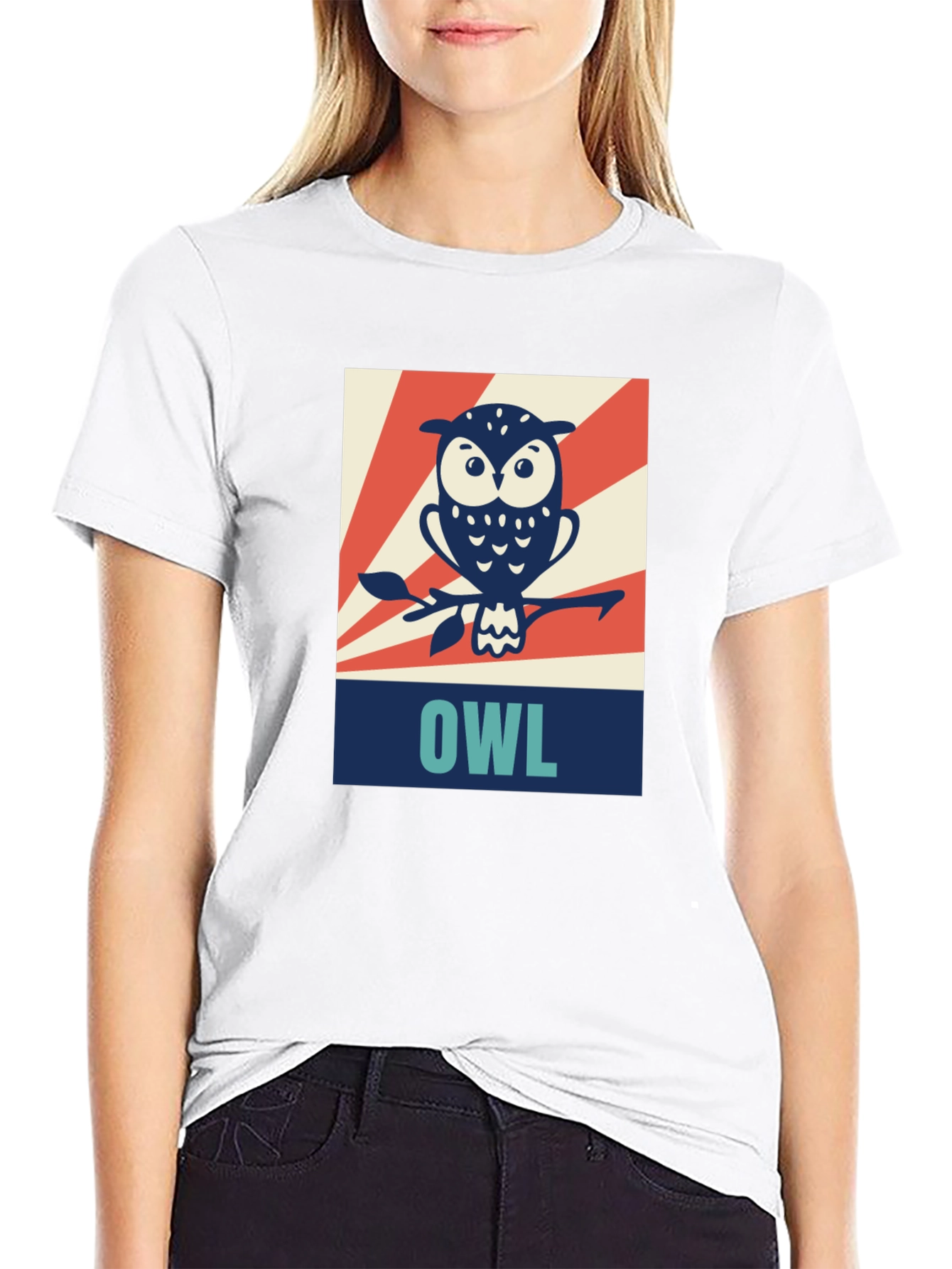 Retro Owl Graphic Tee - Cool Bird Design