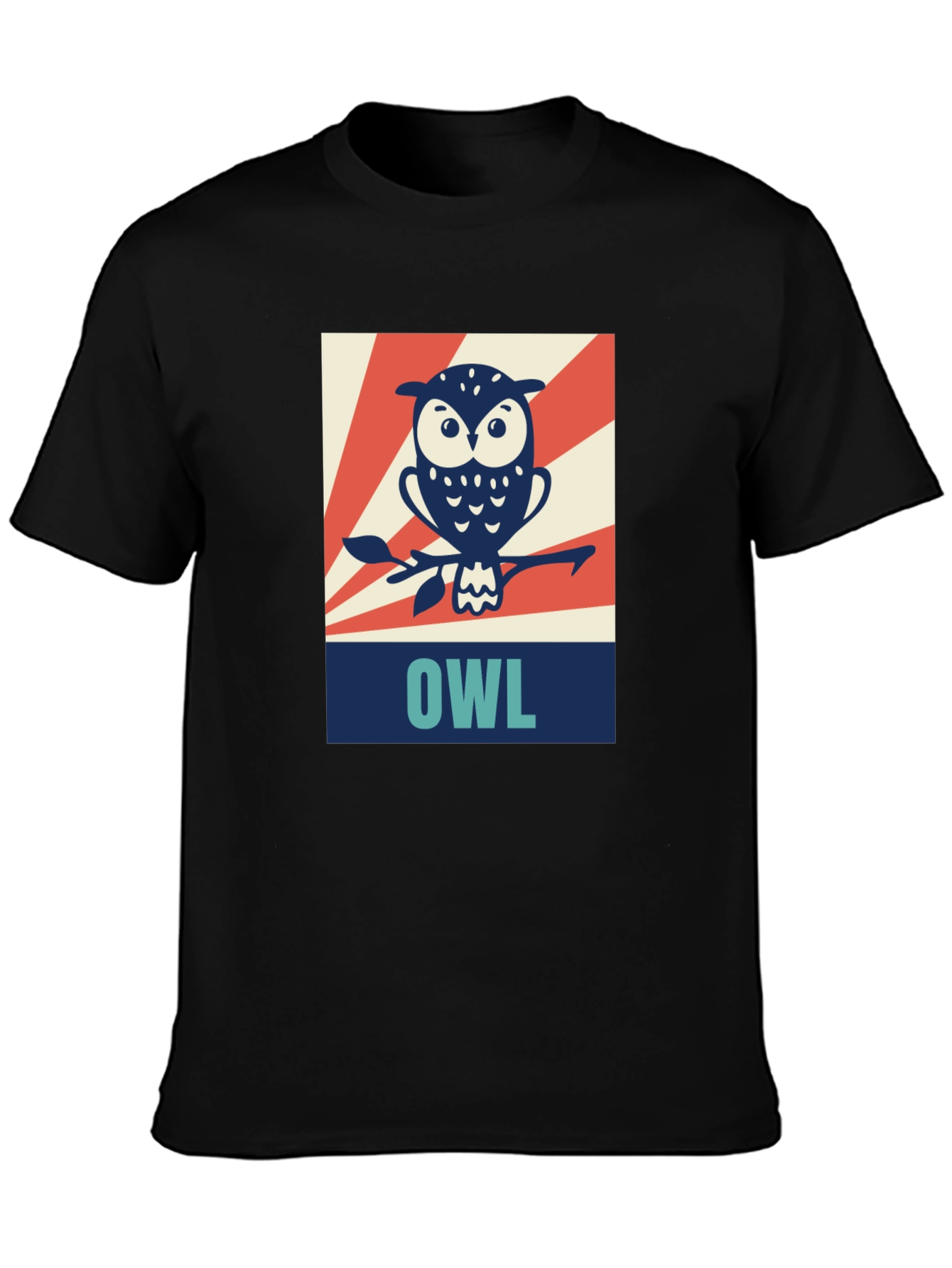Retro Owl Graphic Tee - Cool Bird Design