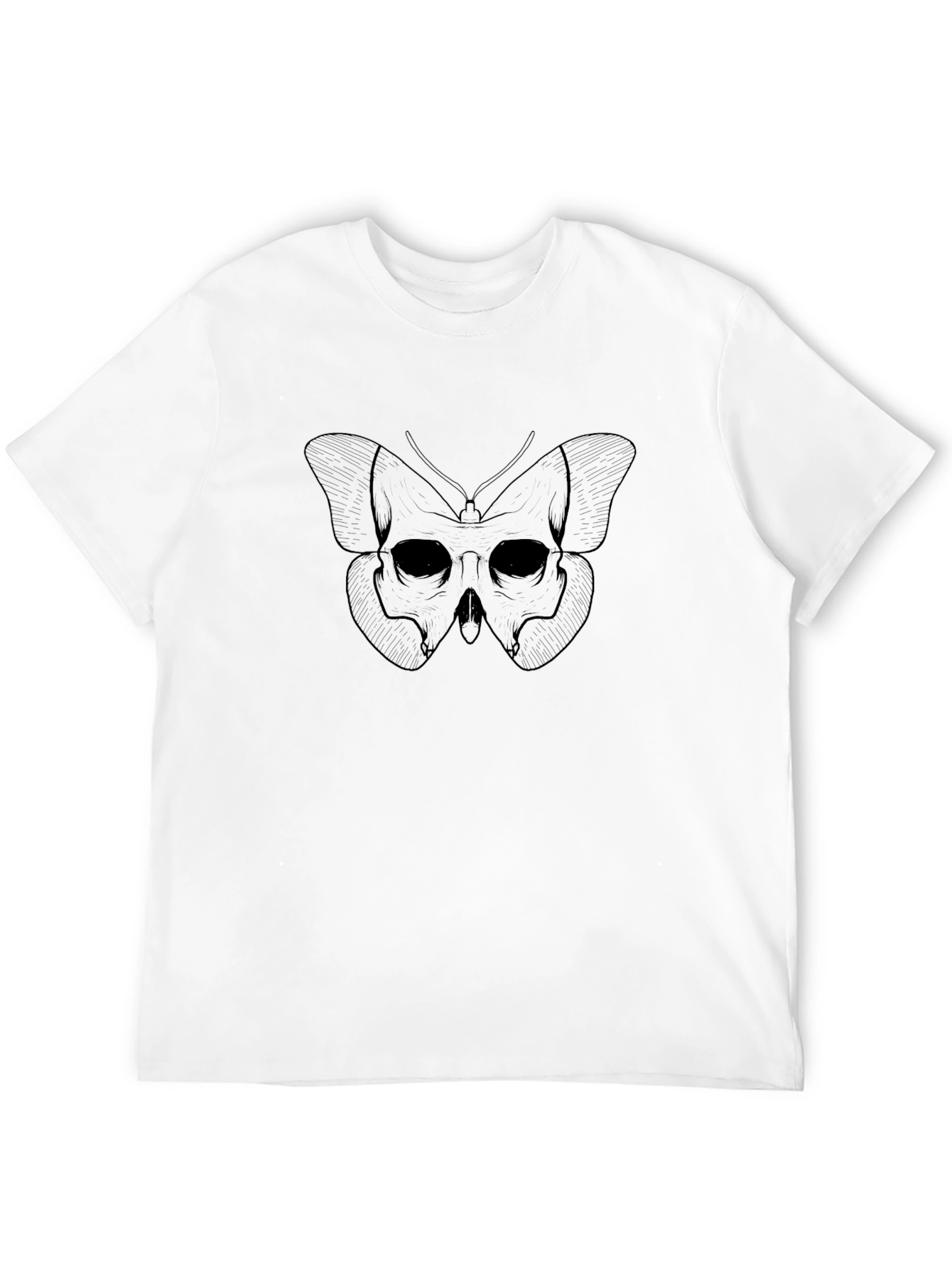 Skull Butterfly Graphic Tee - Mens